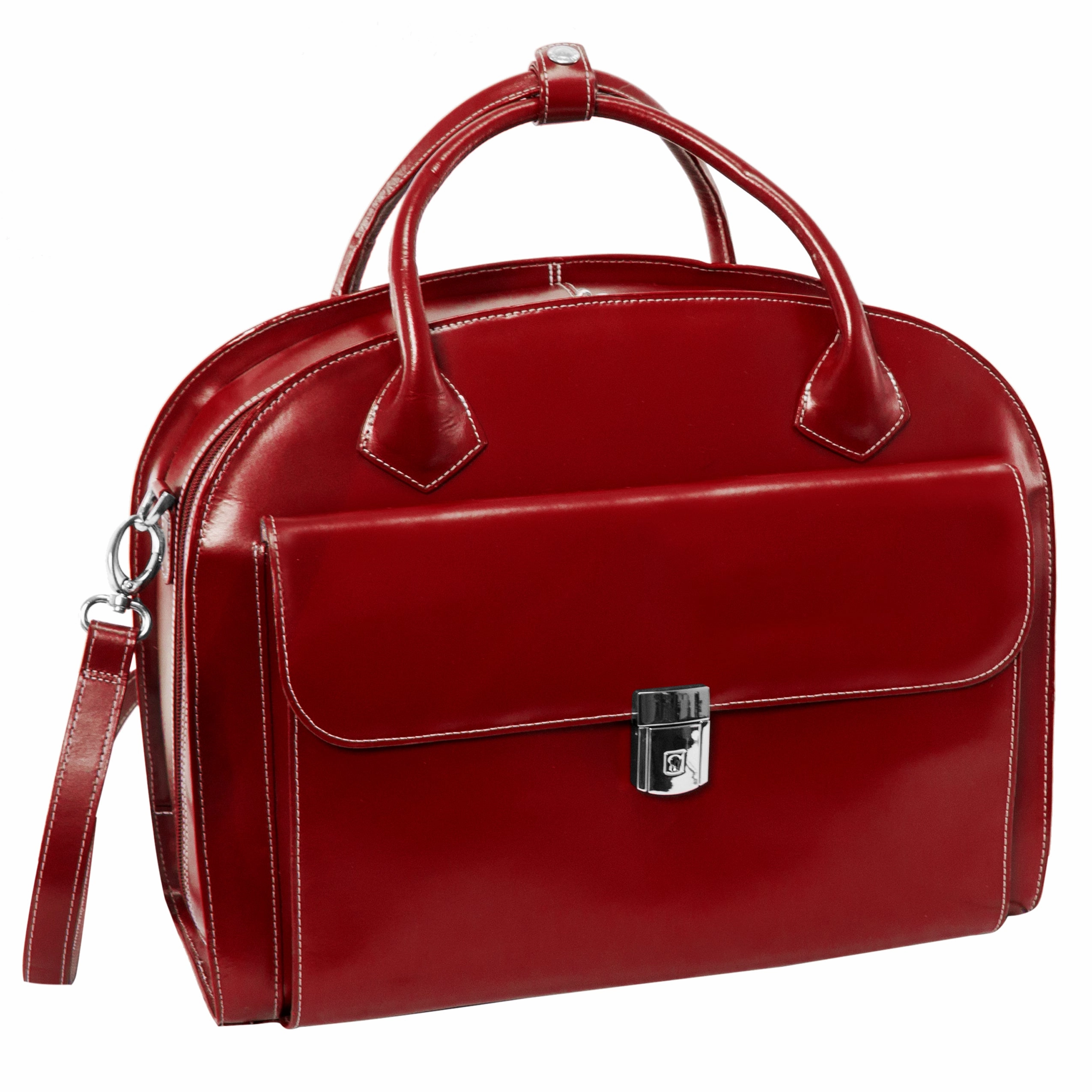 McKlein USA Glen Ellyn 15.4" Leather Wheeled Ladies' Laptop Briefcase