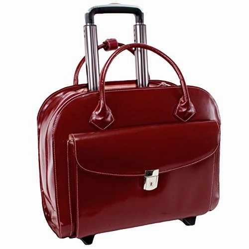 McKlein USA Granville Leather 15.4" Wheeled Ladies' Laptop Case