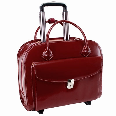McKlein USA Granville Leather 15.4" Wheeled Ladies' Laptop Case