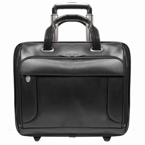 McKlein USA Greenwich 15.6" Leather Wheeled Laptop Briefcase