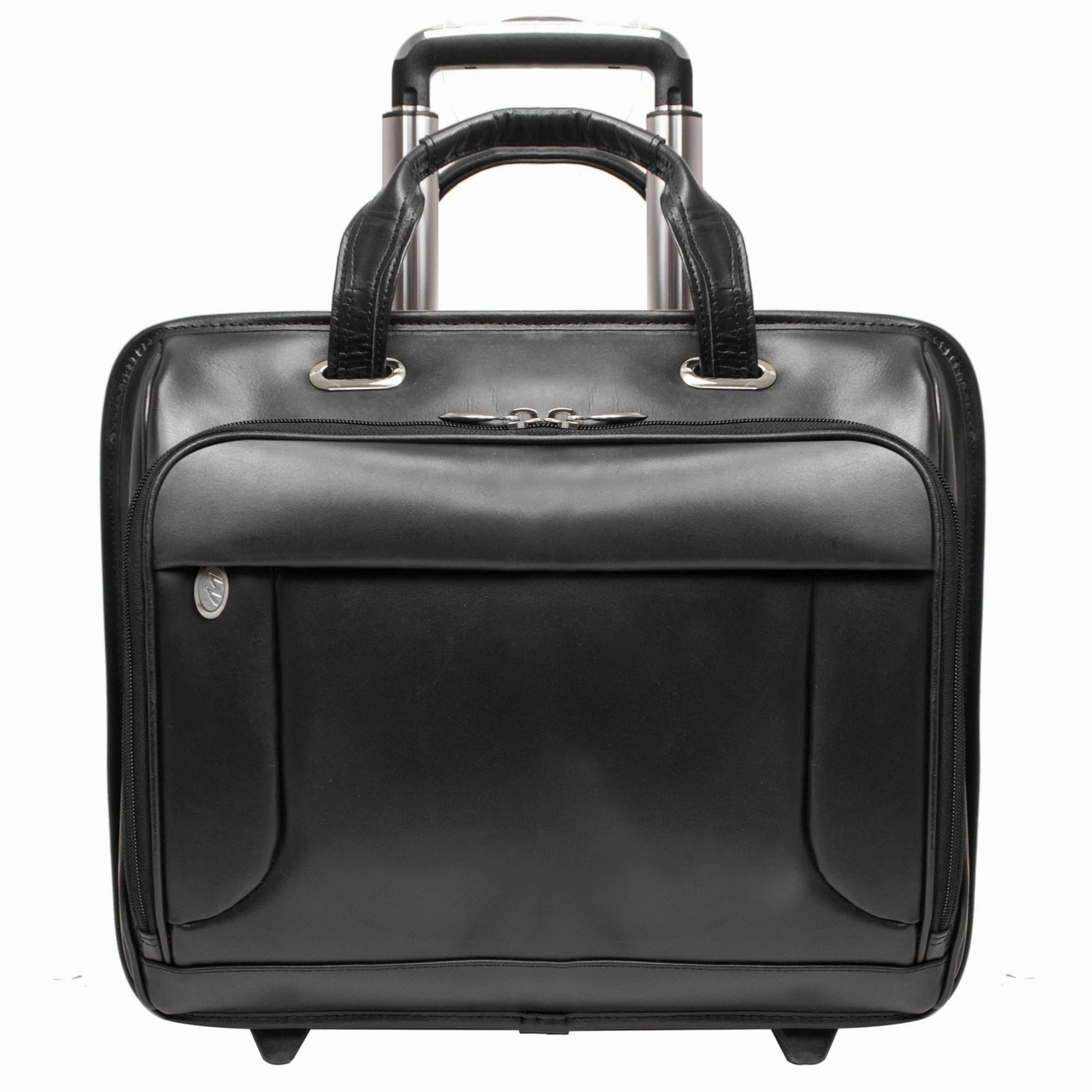 McKlein USA Greenwich 15.6" Leather Wheeled Laptop Briefcase