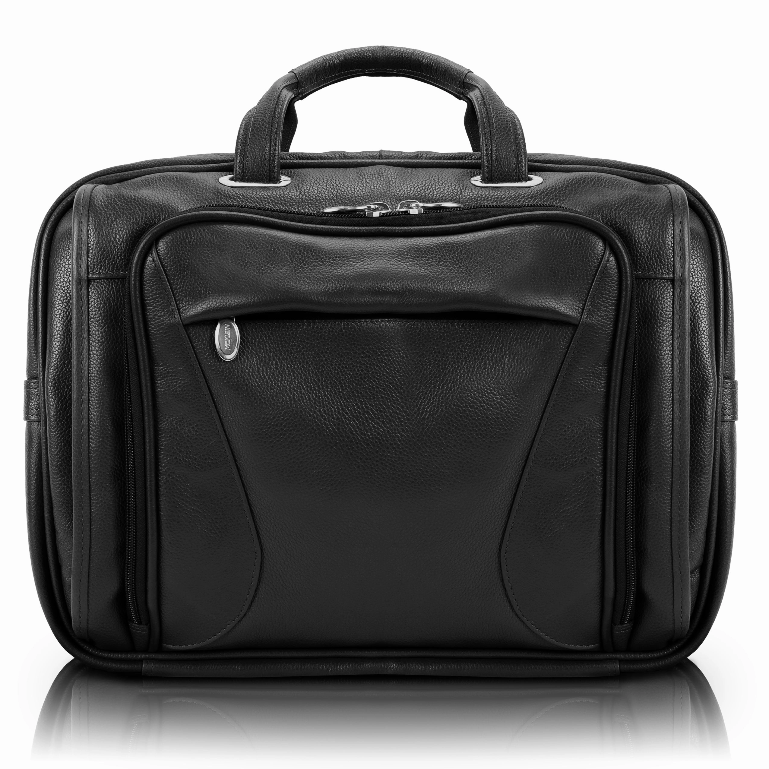 McKlein USA Irving Park 15.6" Leather Double Compartment Laptop Briefcase