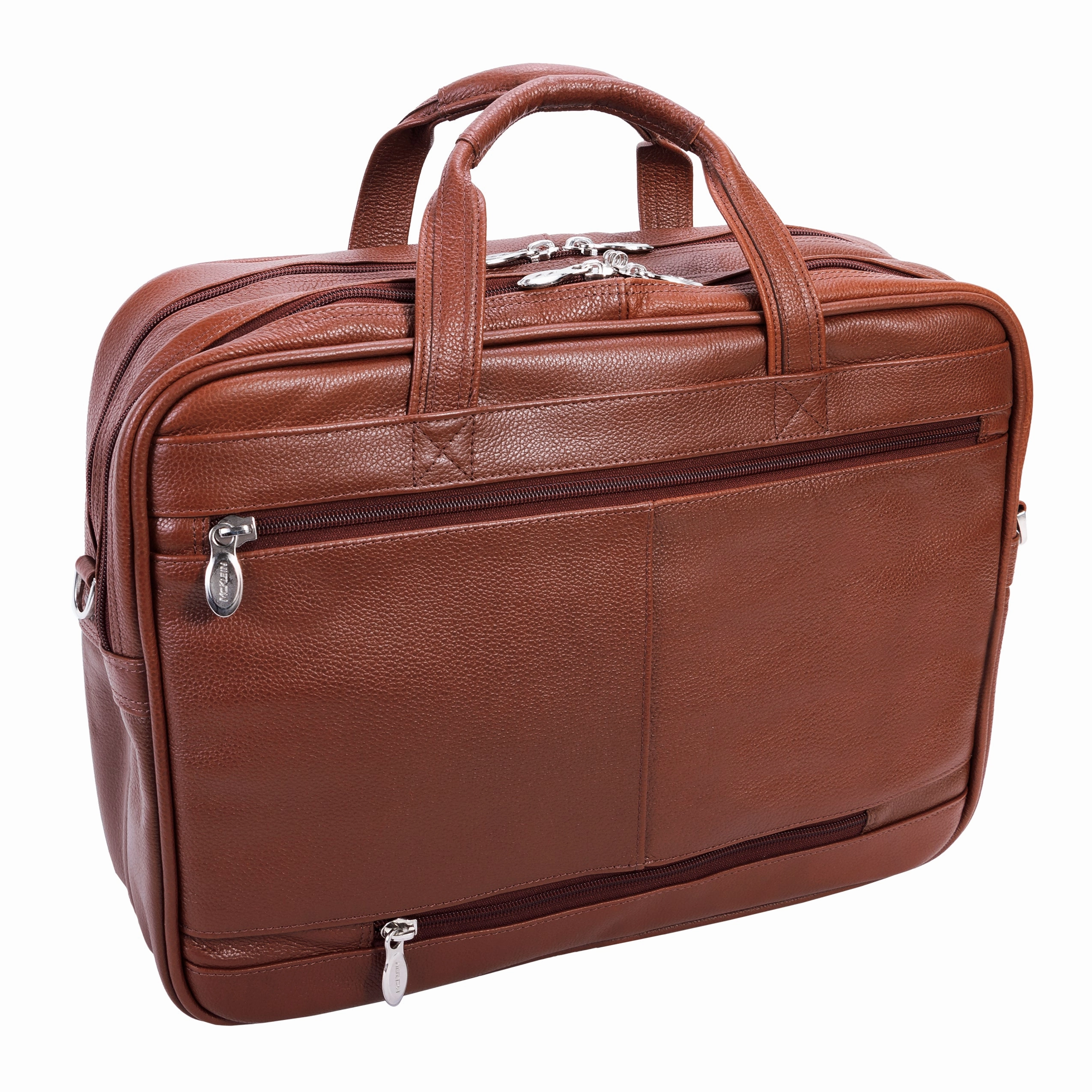 McKlein USA Irving Park 15.6" Leather Double Compartment Laptop Briefcase