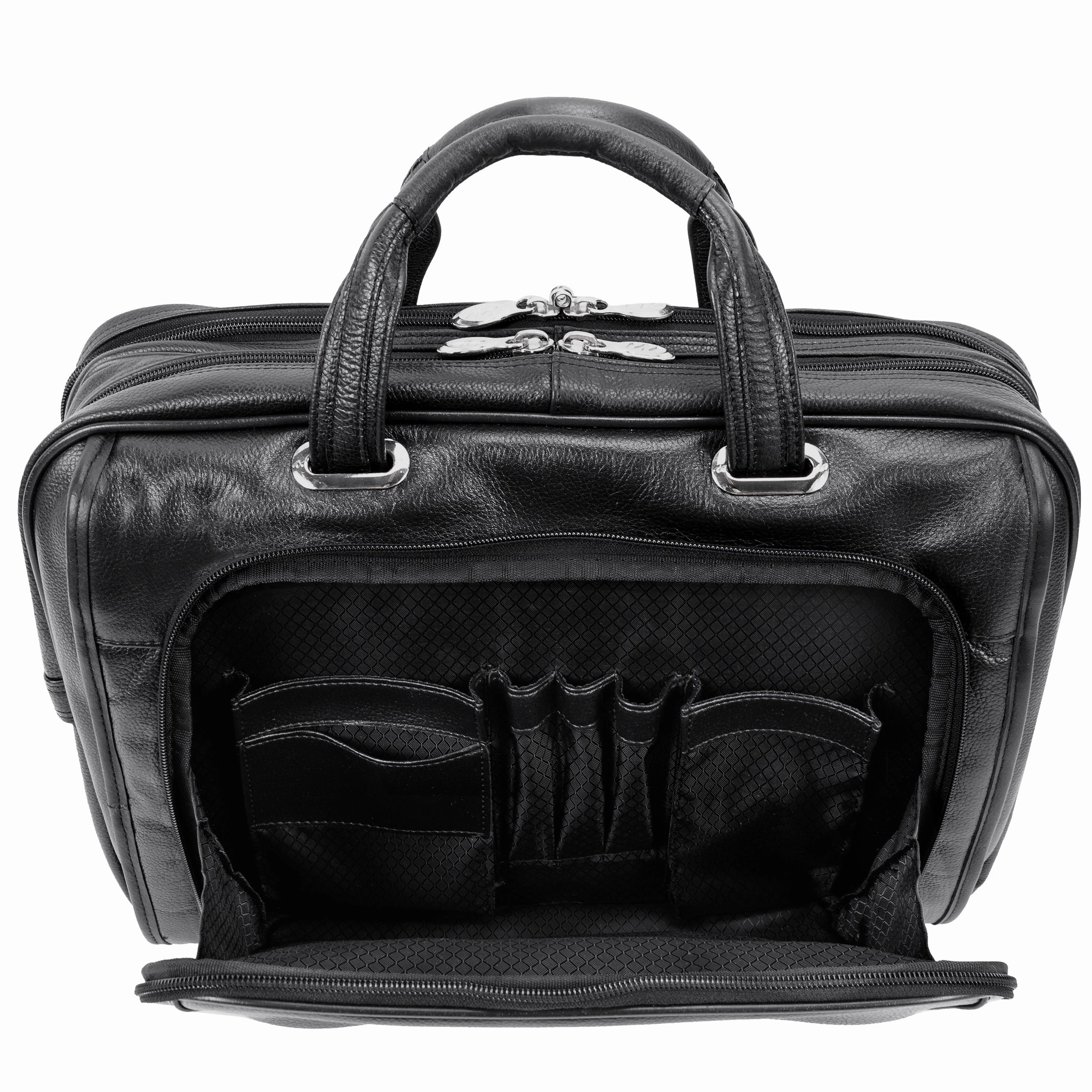 McKlein USA Irving Park 15.6" Leather Double Compartment Laptop Briefcase