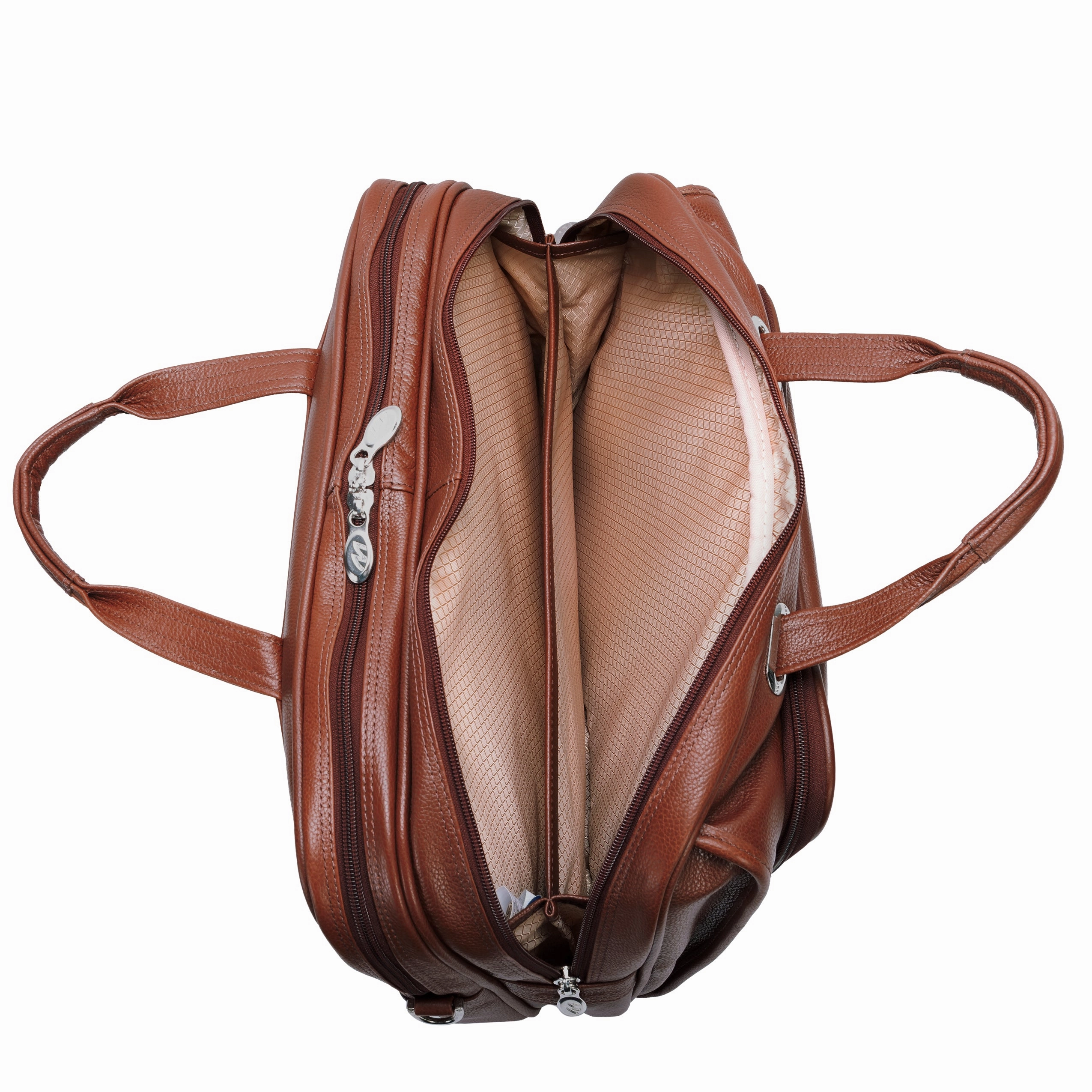 McKlein USA Irving Park 15.6" Leather Double Compartment Laptop Briefcase