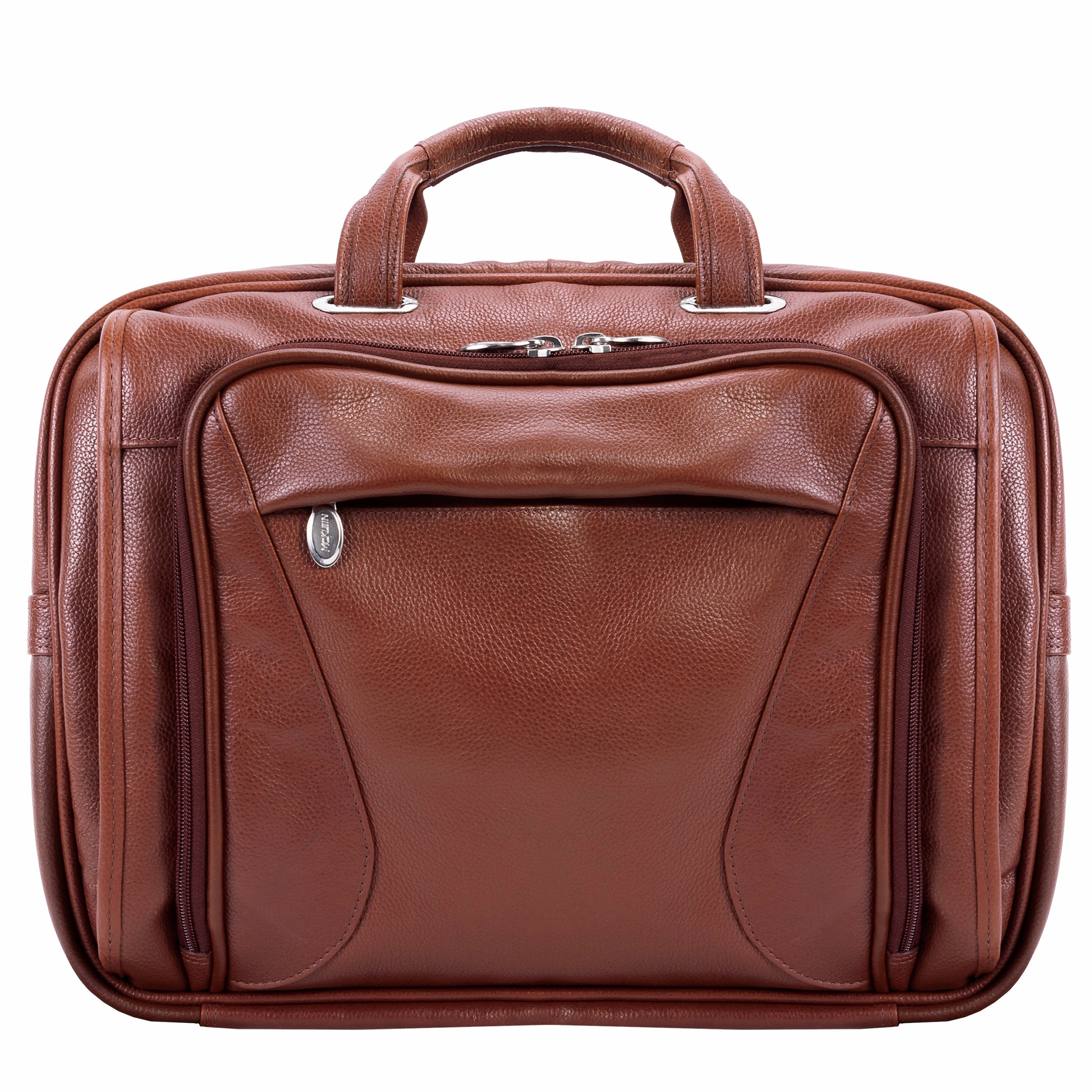 McKlein USA Irving Park 15.6" Leather Double Compartment Laptop Briefcase