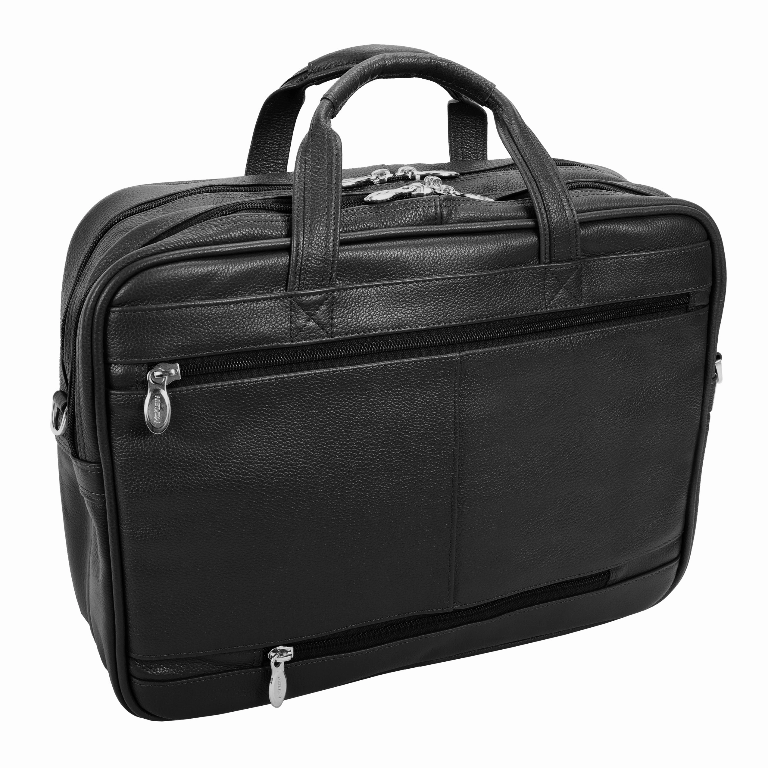 McKlein USA Irving Park 15.6" Leather Double Compartment Laptop Briefcase