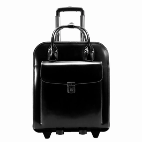 McKlein USA La Grange 15.4" Leather Vertical Wheeled Ladies' Laptop Briefcase