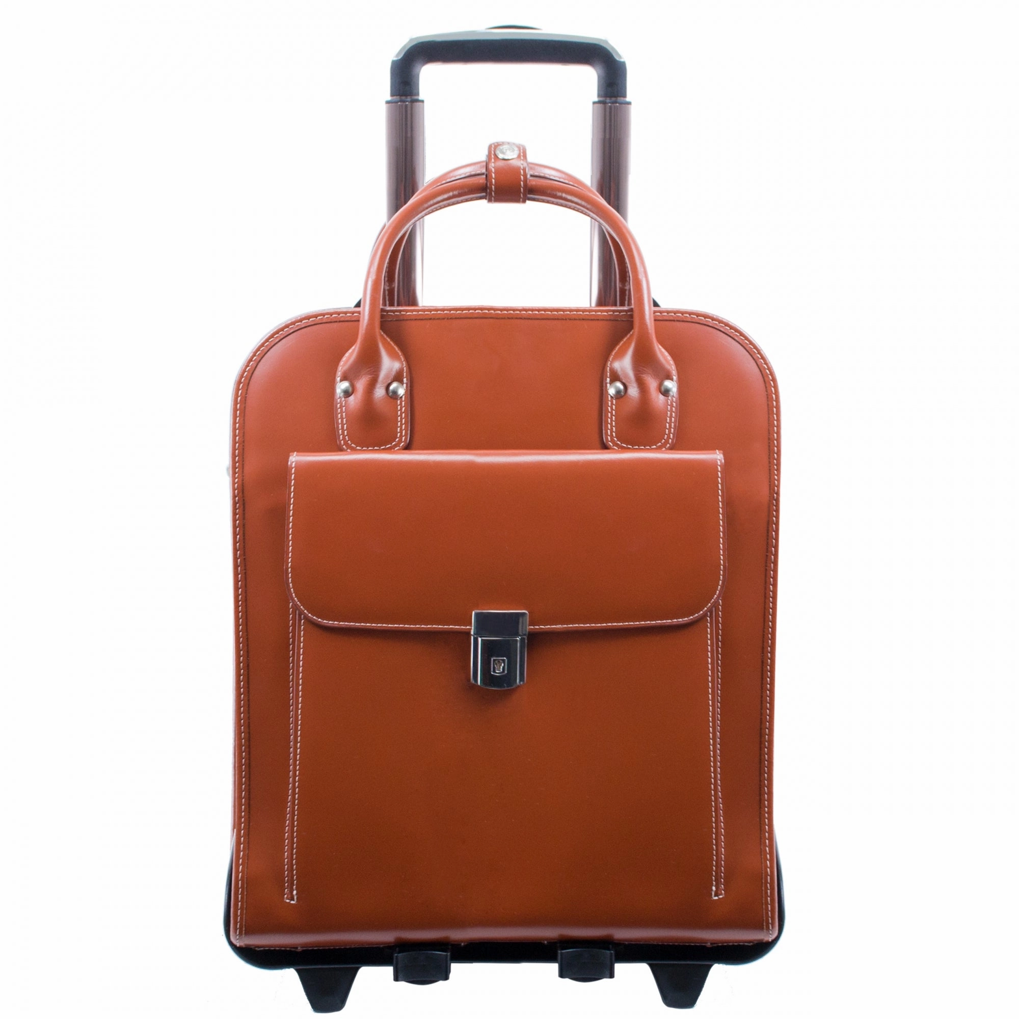 McKlein USA La Grange 15.4" Leather Vertical Wheeled Ladies' Laptop Briefcase