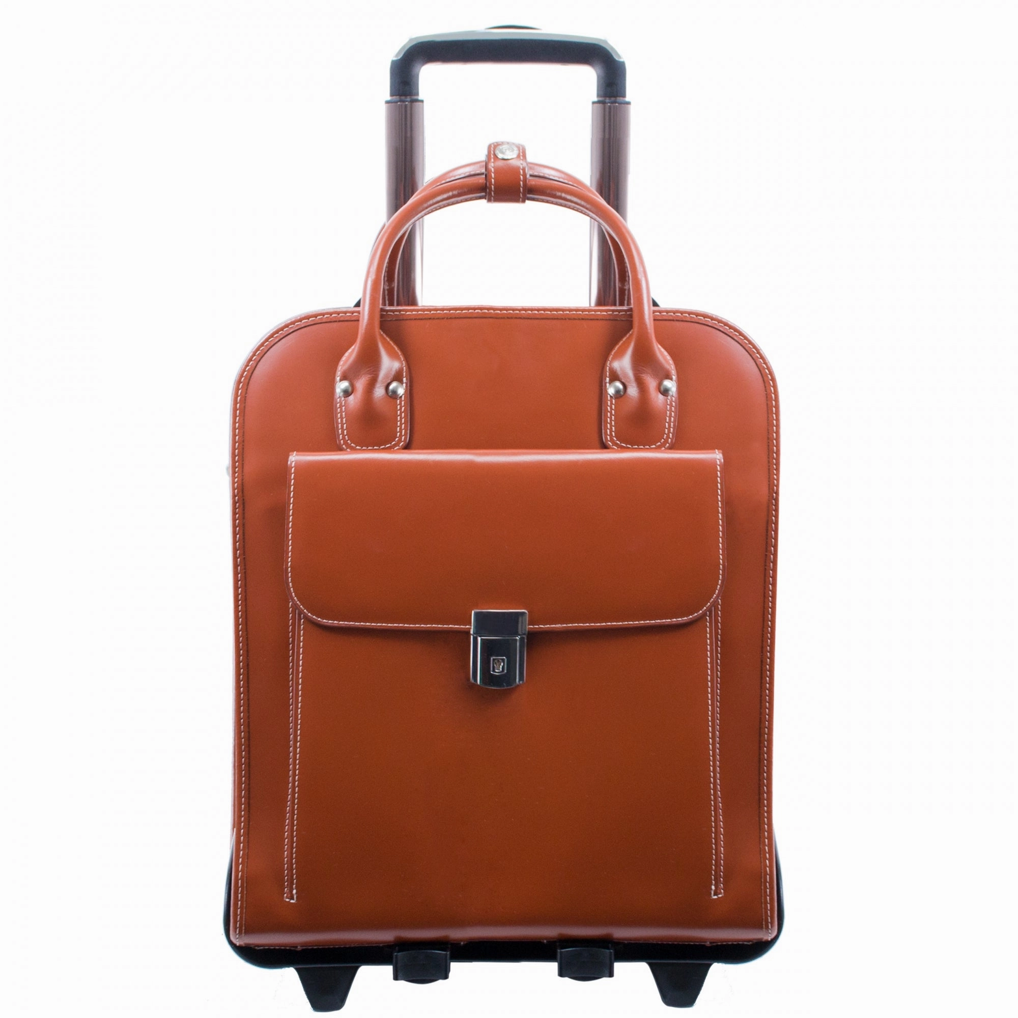 McKlein USA La Grange 15.4" Leather Vertical Wheeled Ladies' Laptop Briefcase