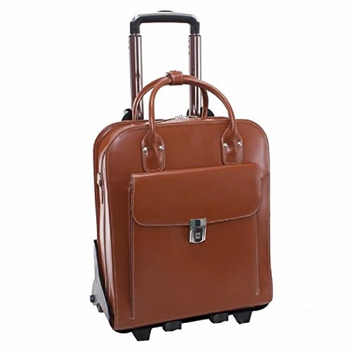 McKlein USA La Grange 15.4" Leather Vertical Wheeled Ladies' Laptop Briefcase
