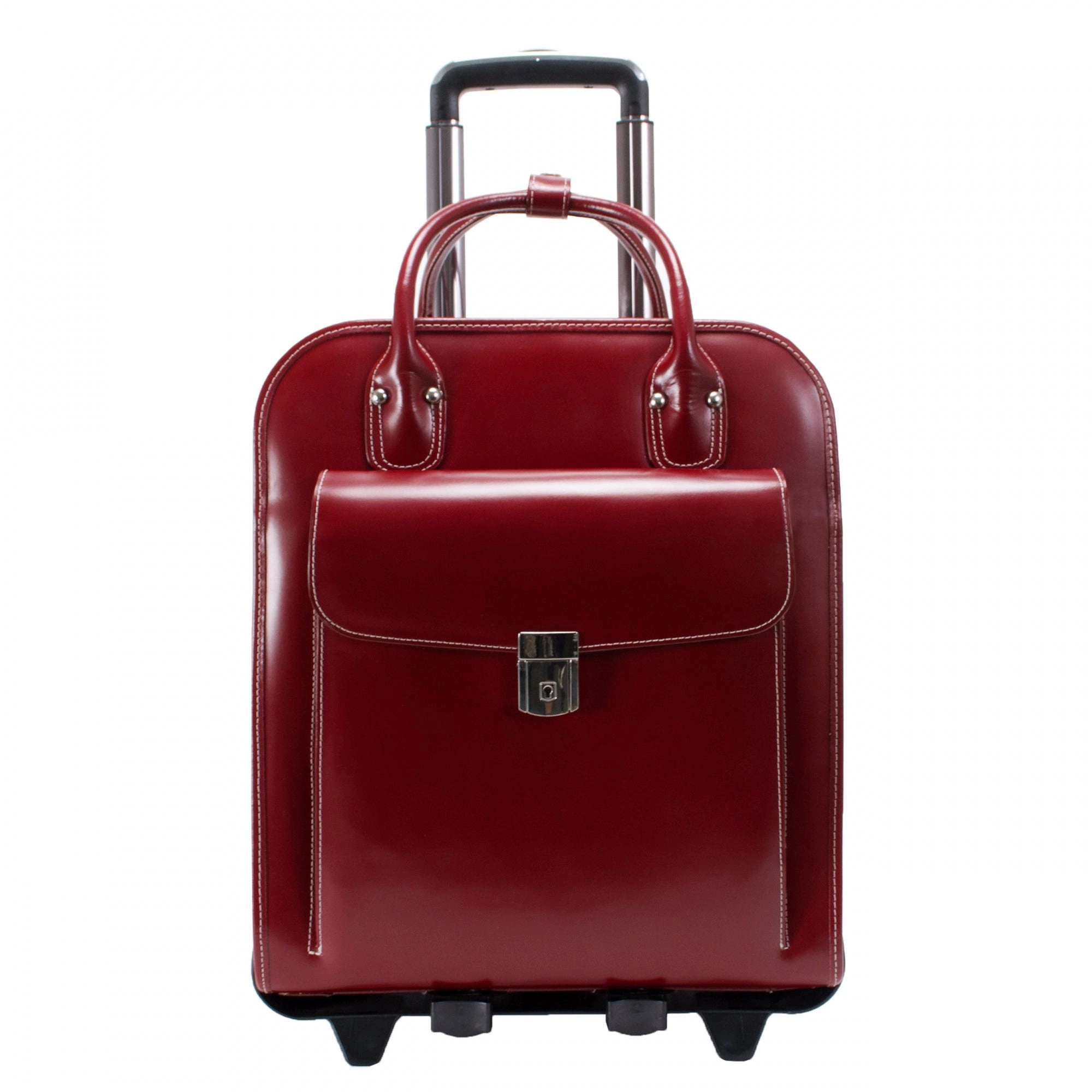 McKlein USA La Grange 15.4" Leather Vertical Wheeled Ladies' Laptop Briefcase