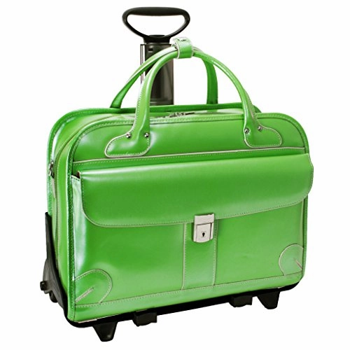 McKlein USA Lakewood Ladies' Leather Fly-Through Checkpoint-Friendly Detachable Wheeled Briefcase