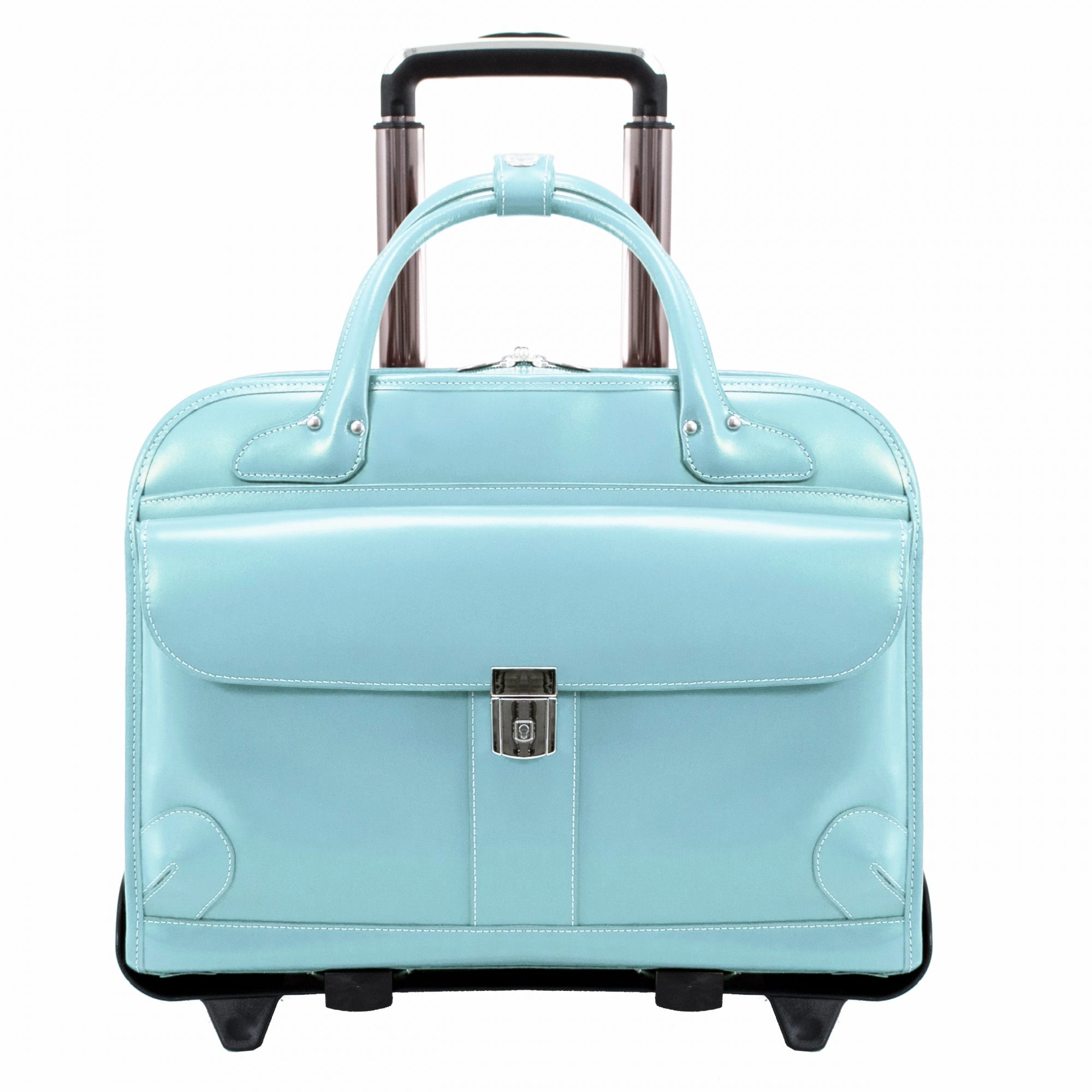 McKlein USA Lakewood Ladies' Leather Fly-Through Checkpoint-Friendly Detachable Wheeled Briefcase