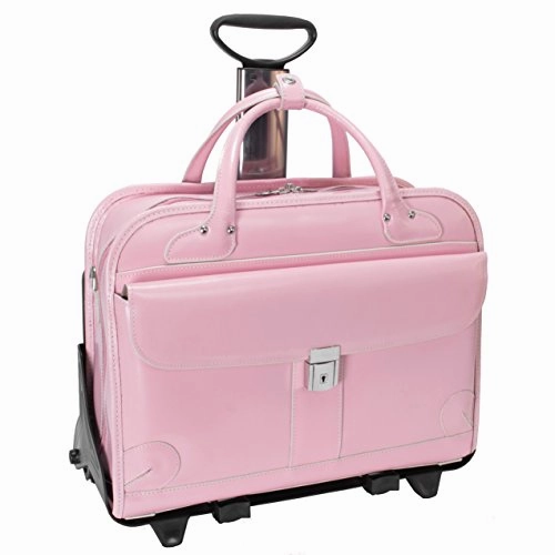 McKlein USA Lakewood Ladies' Leather Fly-Through Checkpoint-Friendly Detachable Wheeled Briefcase