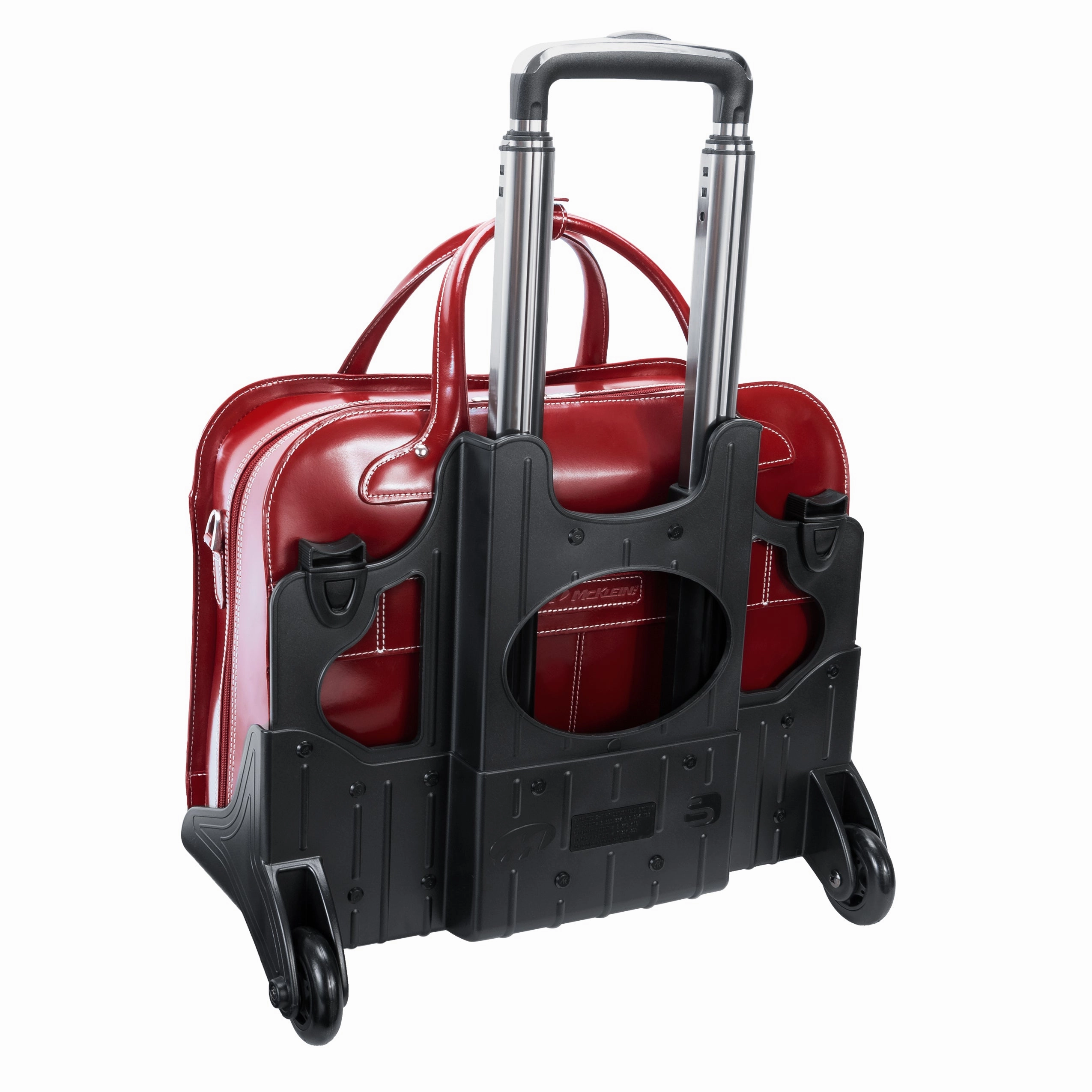 McKlein USA Lakewood Ladies' Leather Fly-Through Checkpoint-Friendly Detachable Wheeled Briefcase
