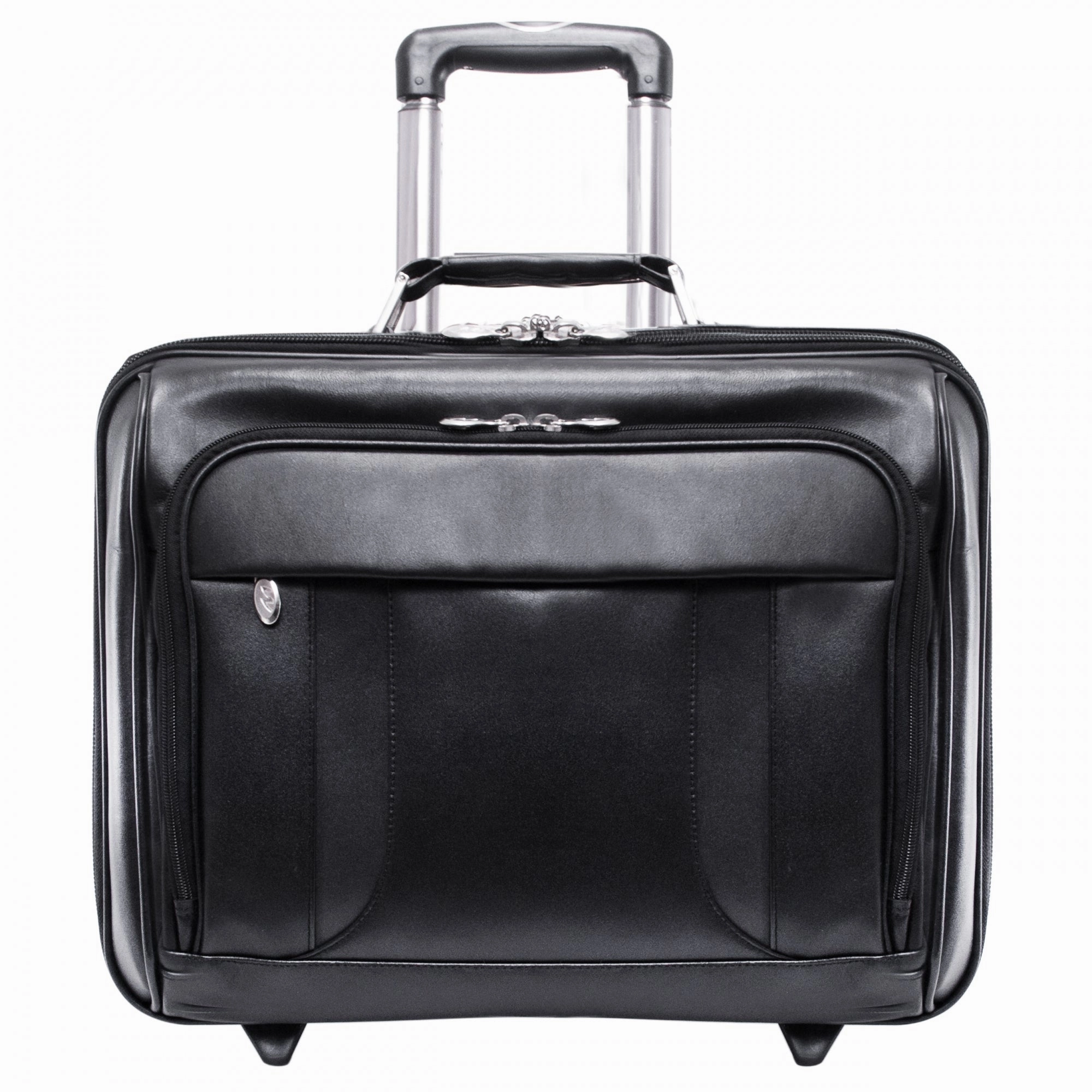 McKlein USA Lasalle 15.6" Leather Wheeled Laptop Overnight w/ Removable Briefcase