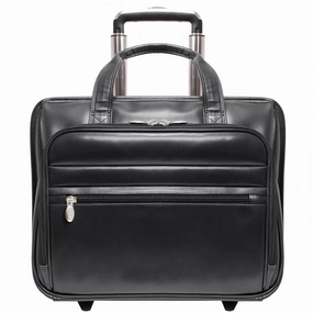 McKlein USA Midtown 15.6" Leather Wheeled Laptop Briefcase