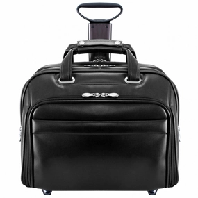 McKlein USA Midway 15.6" Leather Detachable Wheeled Laptop Briefcase