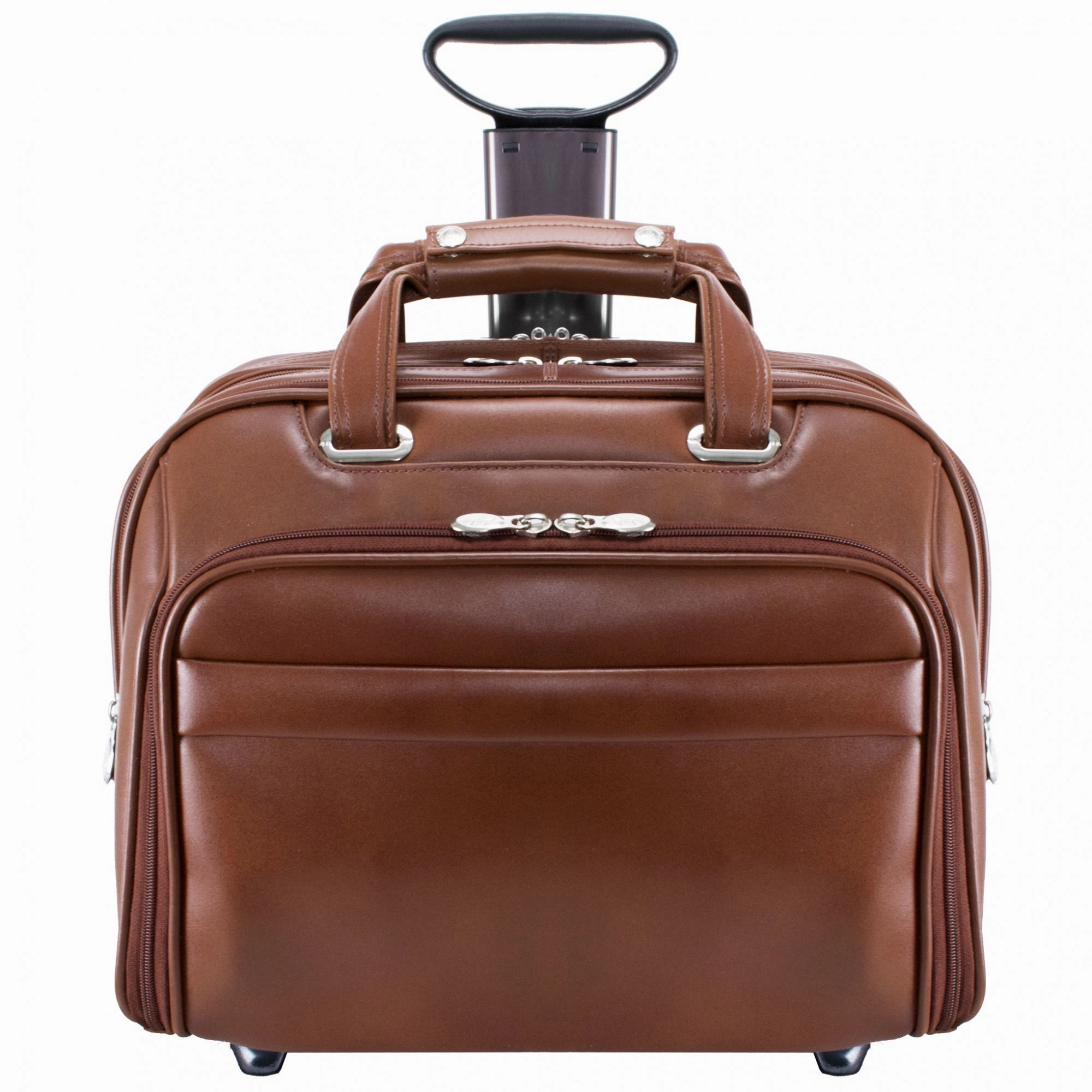 McKlein USA Midway 15.6" Leather Detachable Wheeled Laptop Briefcase
