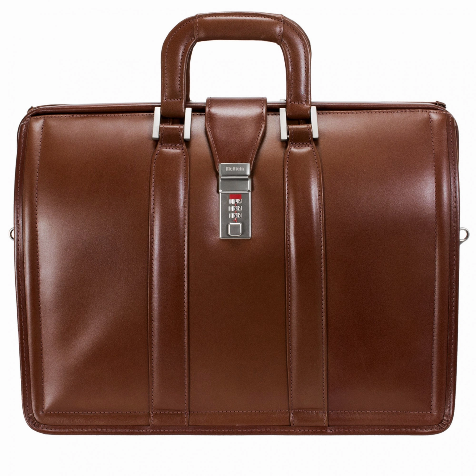 McKlein USA Morgan 17" Leather Litigator Laptop Briefcase