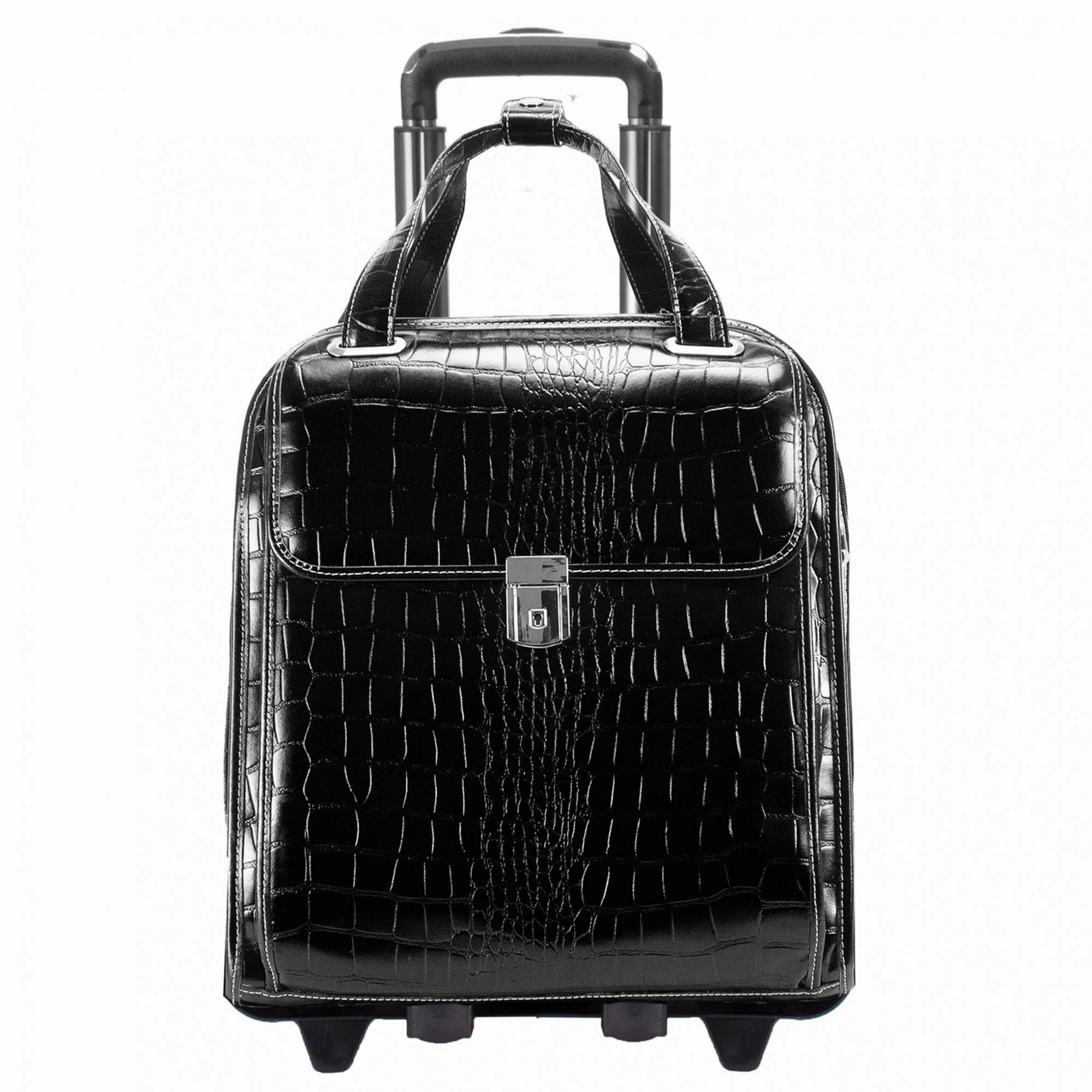 McKlein USA Novembre 15.6" Leather Ladies' Vertical Wheeled Laptop Briefcase