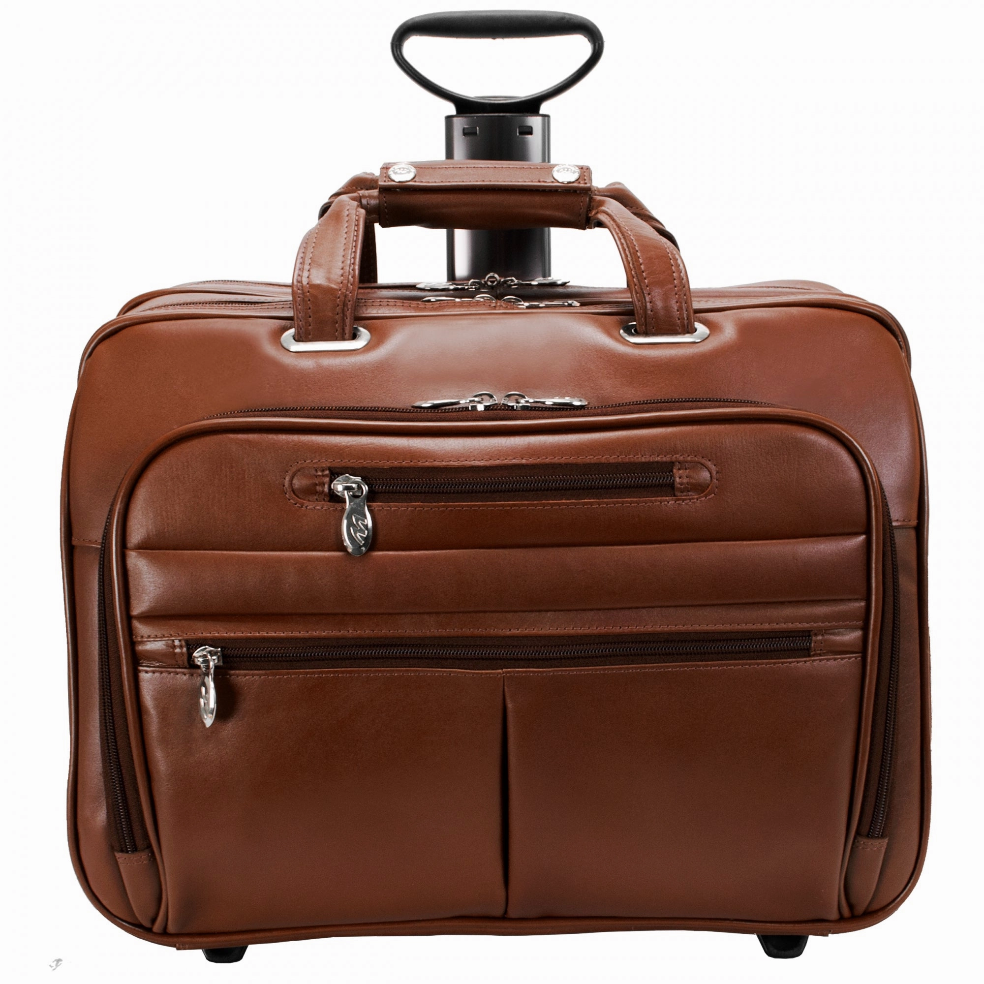 McKlein USA Ohare 15.6" Leather Detachable Wheeled Laptop Briefcase