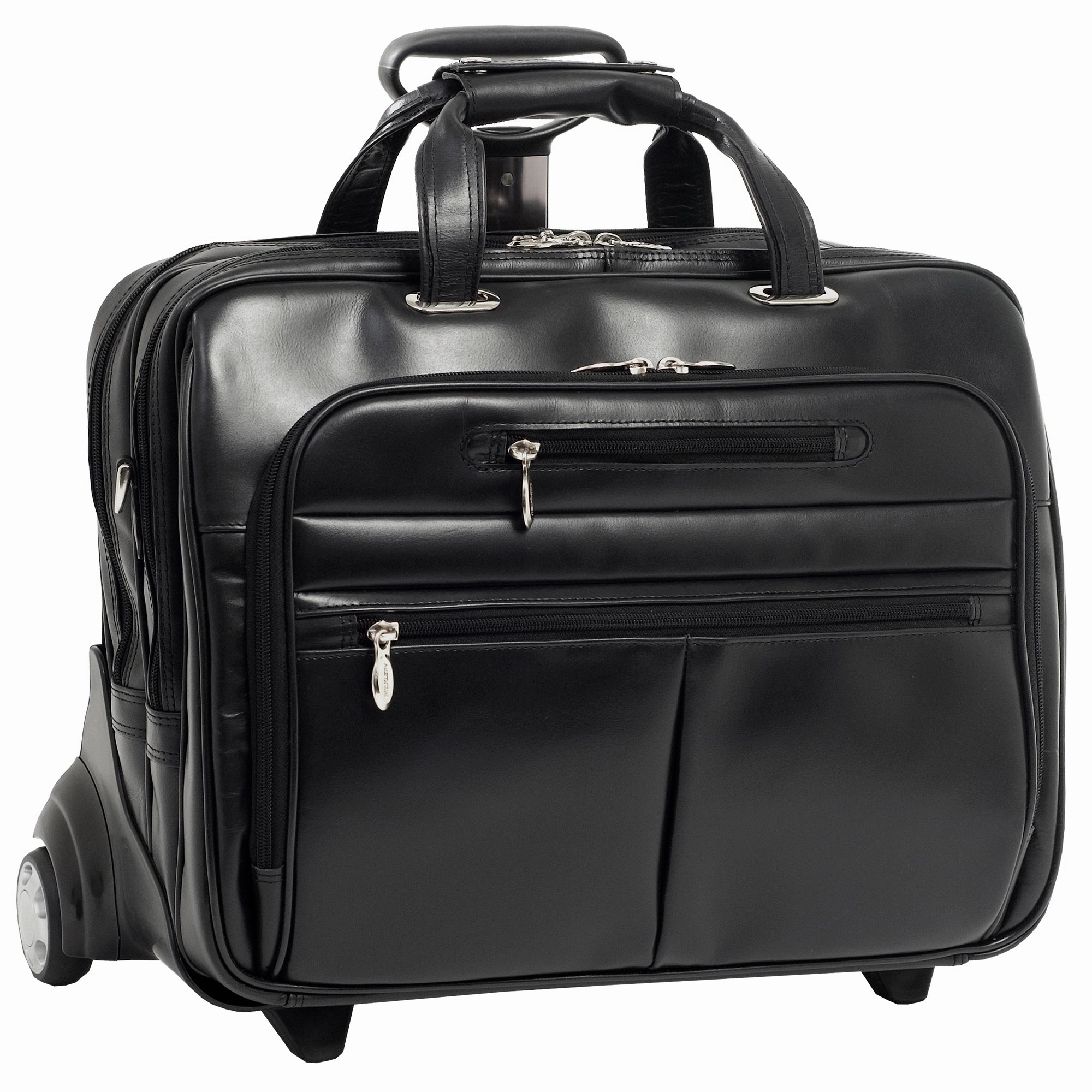 McKlein USA Ohare 15.6" Leather Detachable Wheeled Laptop Briefcase