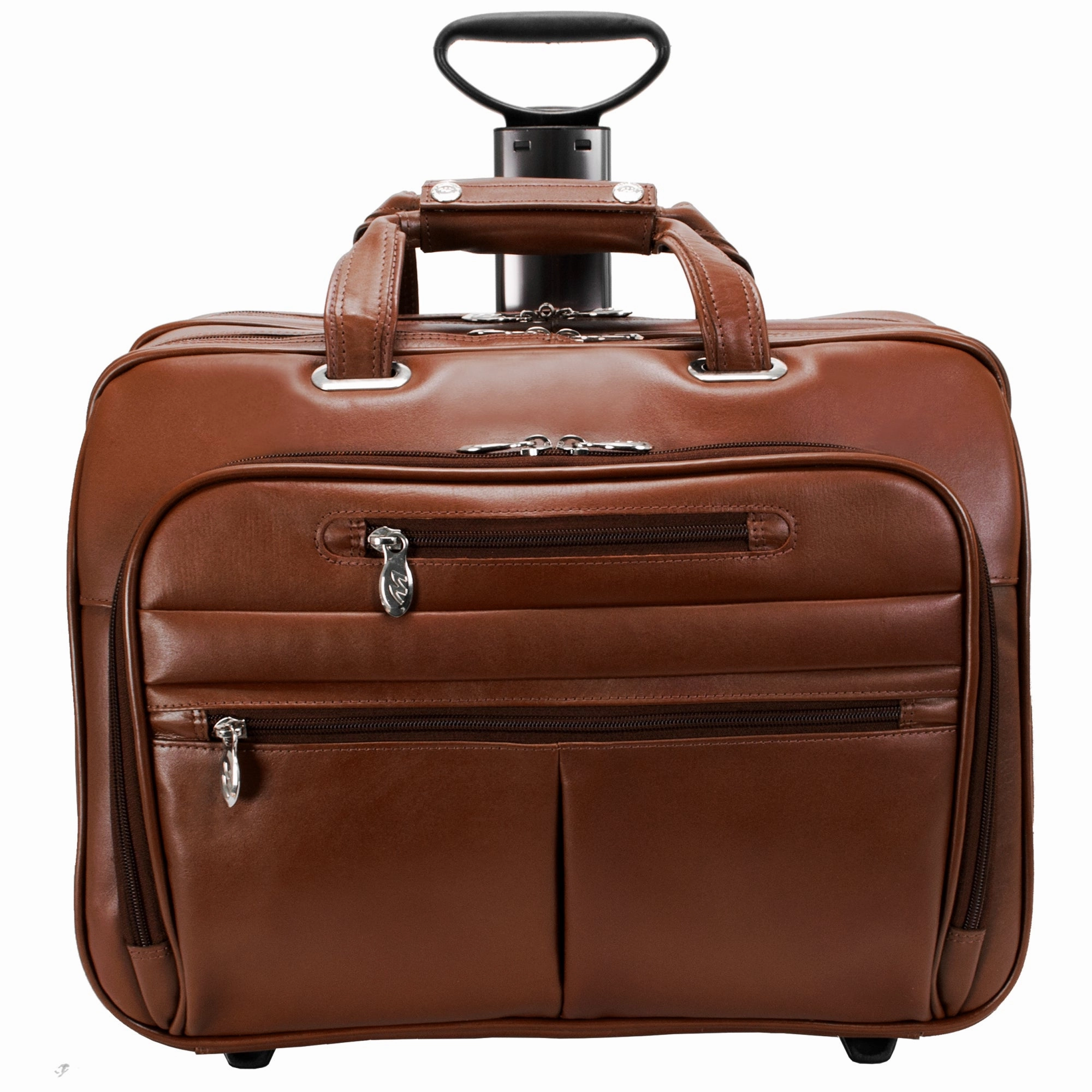McKlein USA Ohare 15.6" Leather Detachable Wheeled Laptop Briefcase