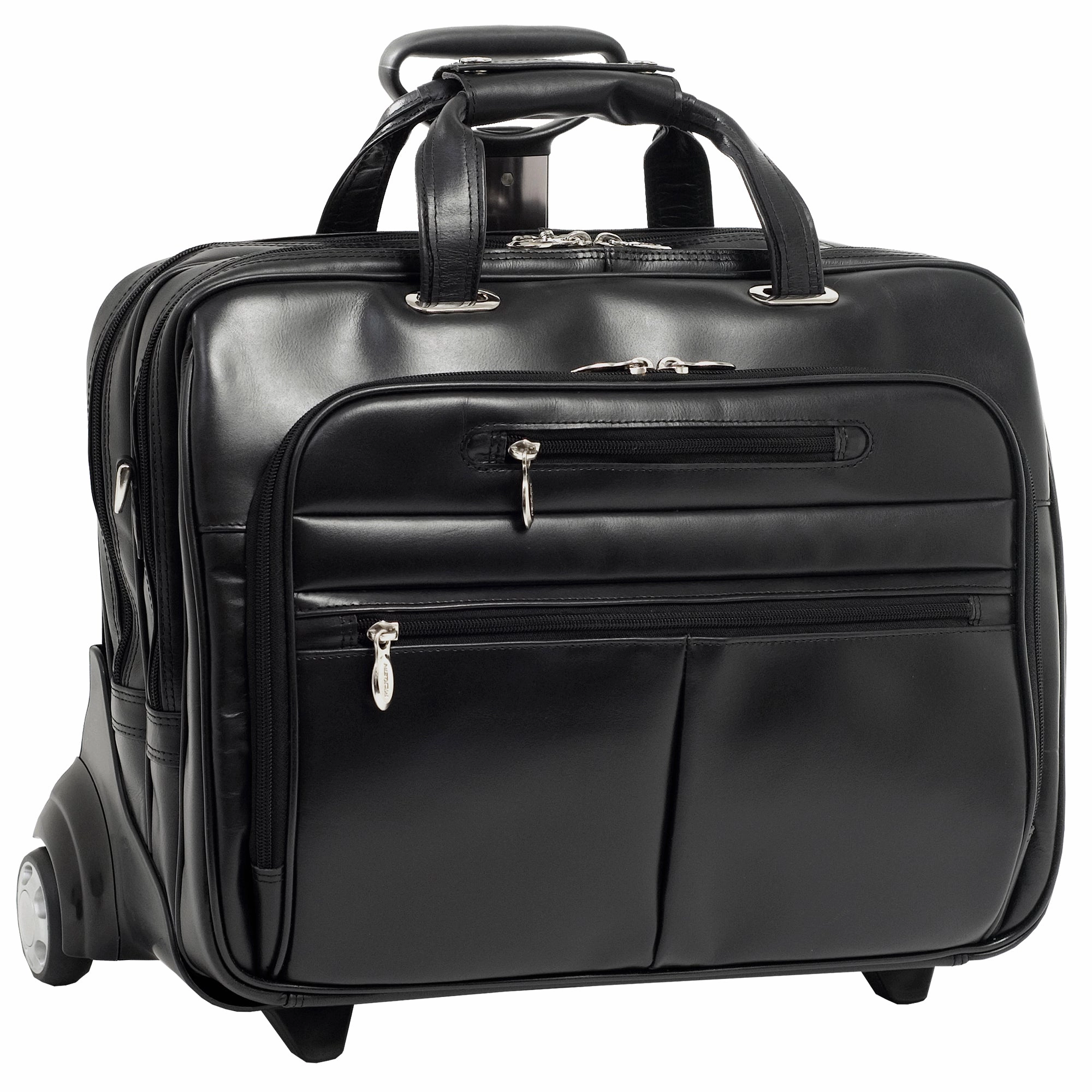 McKlein USA Ohare 15.6" Leather Detachable Wheeled Laptop Briefcase