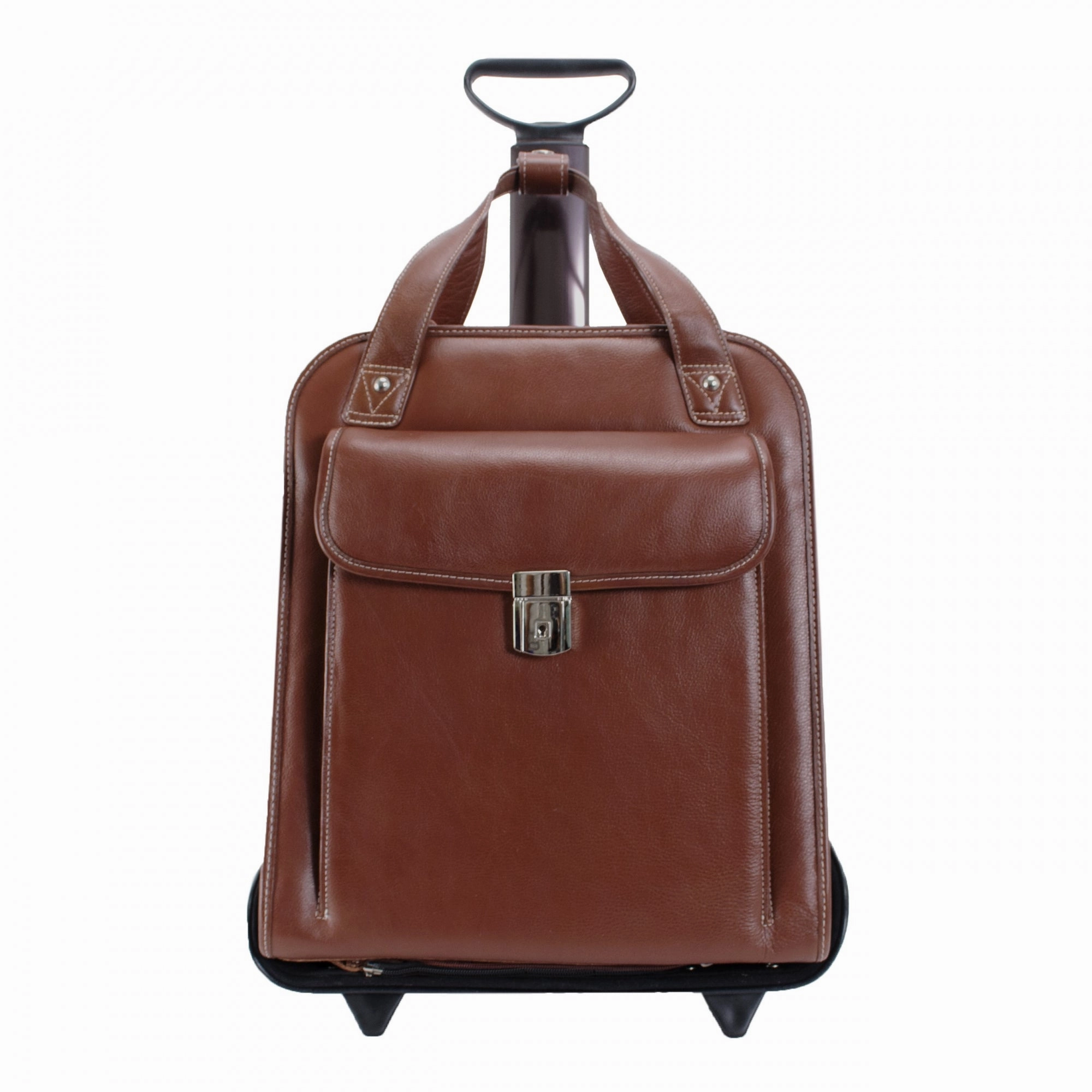 McKlein USA Pastenello 15.6" Leather Vertical Patented Detachable Wheeled Laptop Briefcase
