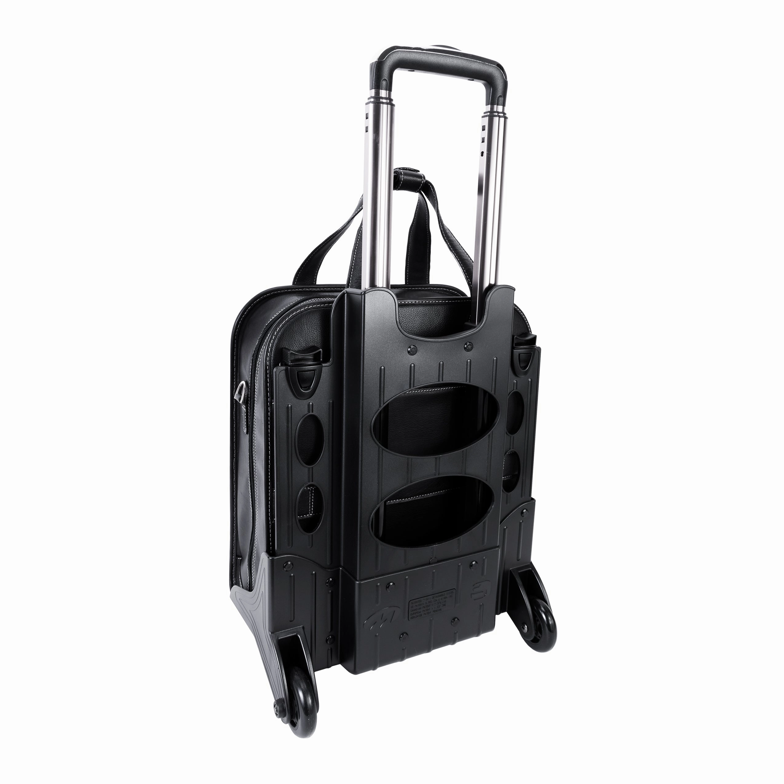 McKlein USA Pastenello 15.6" Leather Vertical Patented Detachable Wheeled Laptop Briefcase