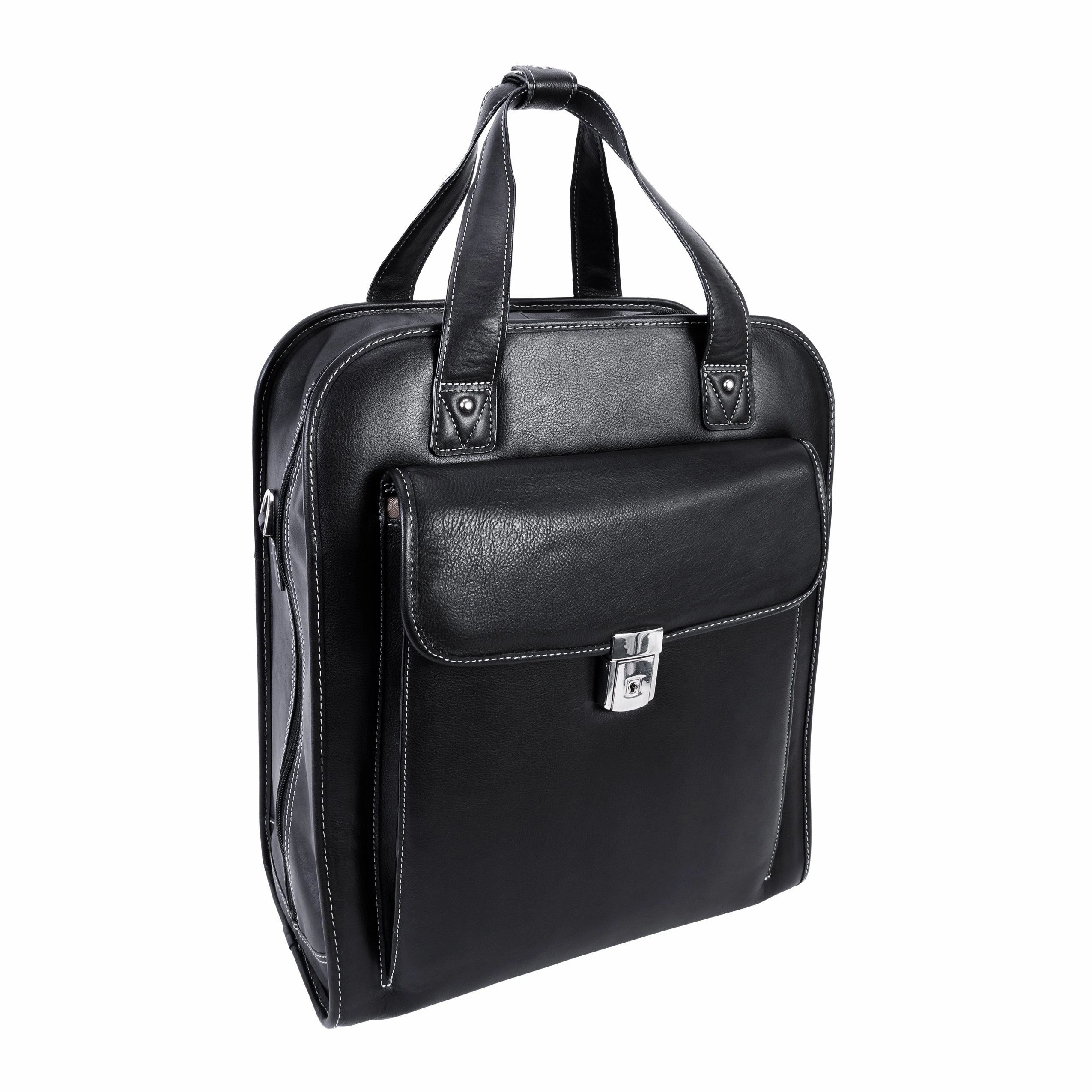 McKlein USA Pastenello 15.6" Leather Vertical Patented Detachable Wheeled Laptop Briefcase
