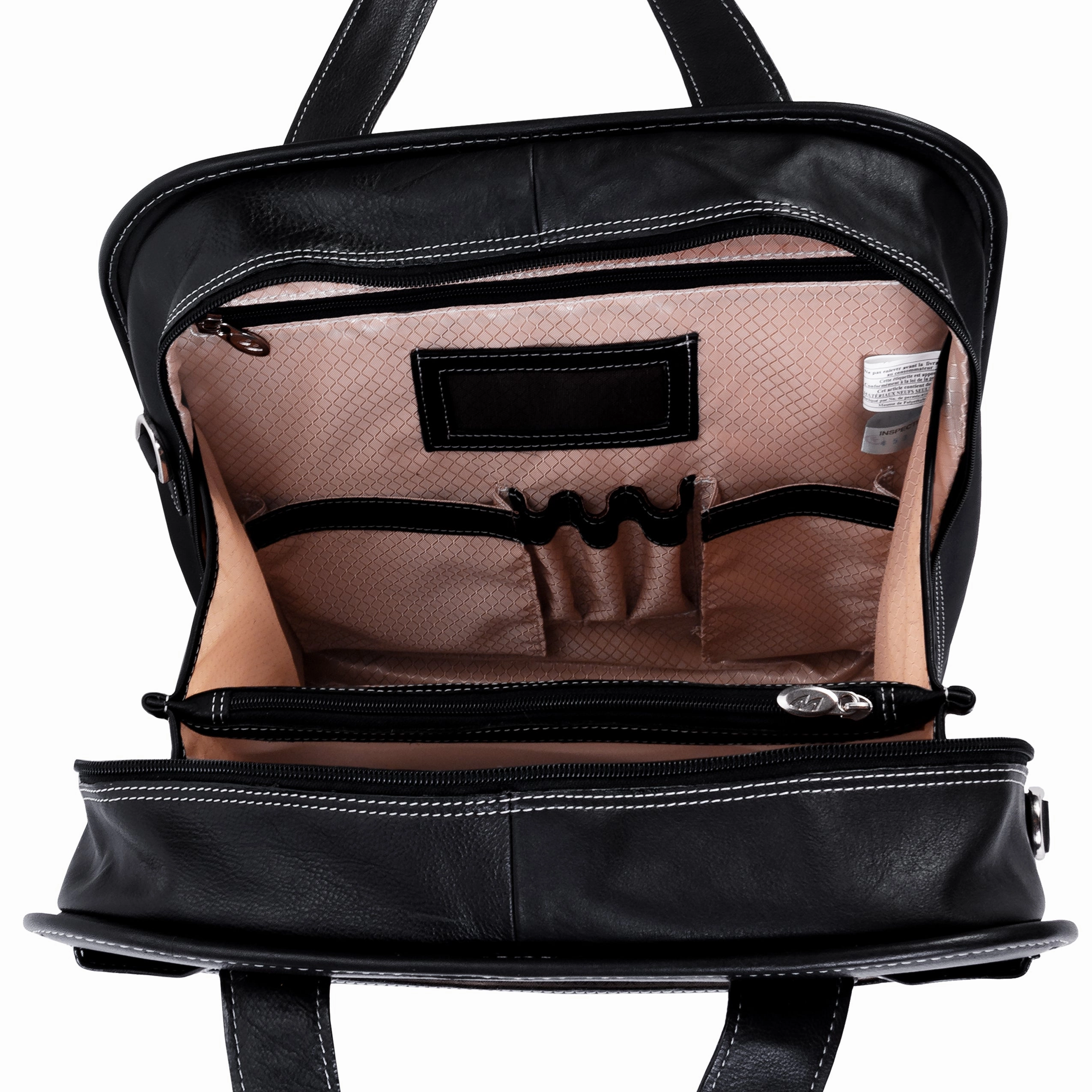 McKlein USA Pastenello 15.6" Leather Vertical Patented Detachable Wheeled Laptop Briefcase