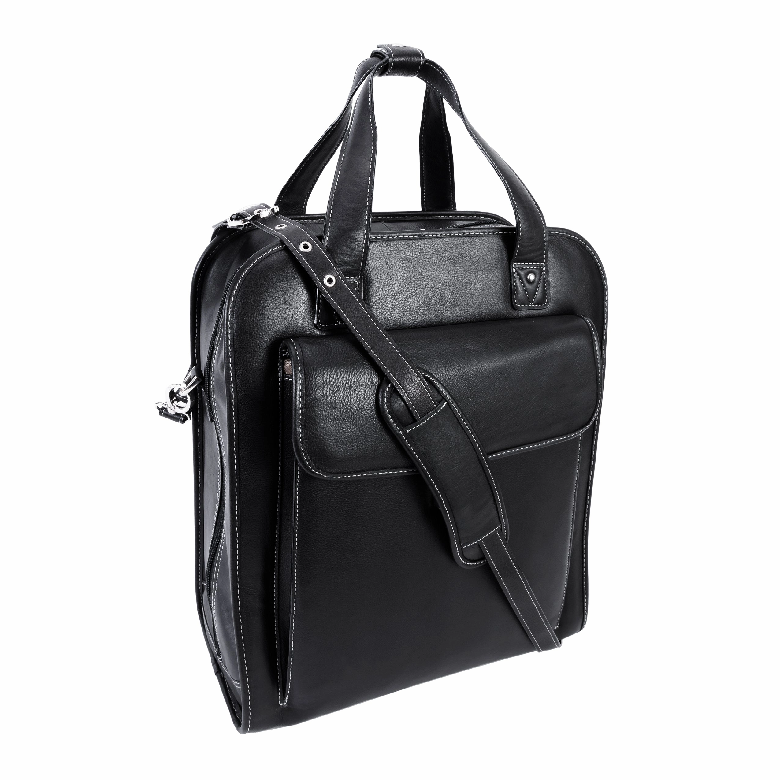 McKlein USA Pastenello 15.6" Leather Vertical Patented Detachable Wheeled Laptop Briefcase
