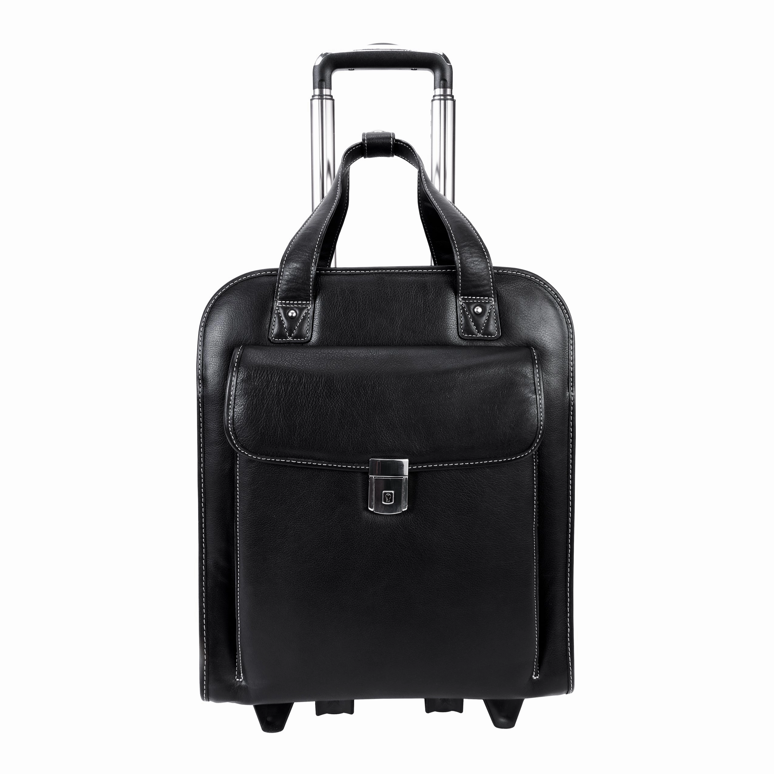 McKlein USA Pastenello 15.6" Leather Vertical Patented Detachable Wheeled Laptop Briefcase