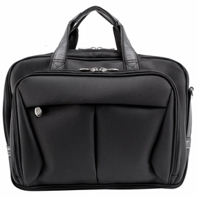 McKlein USA Pearson 17" Nylon Expandable Double Compartment Laptop Briefcase