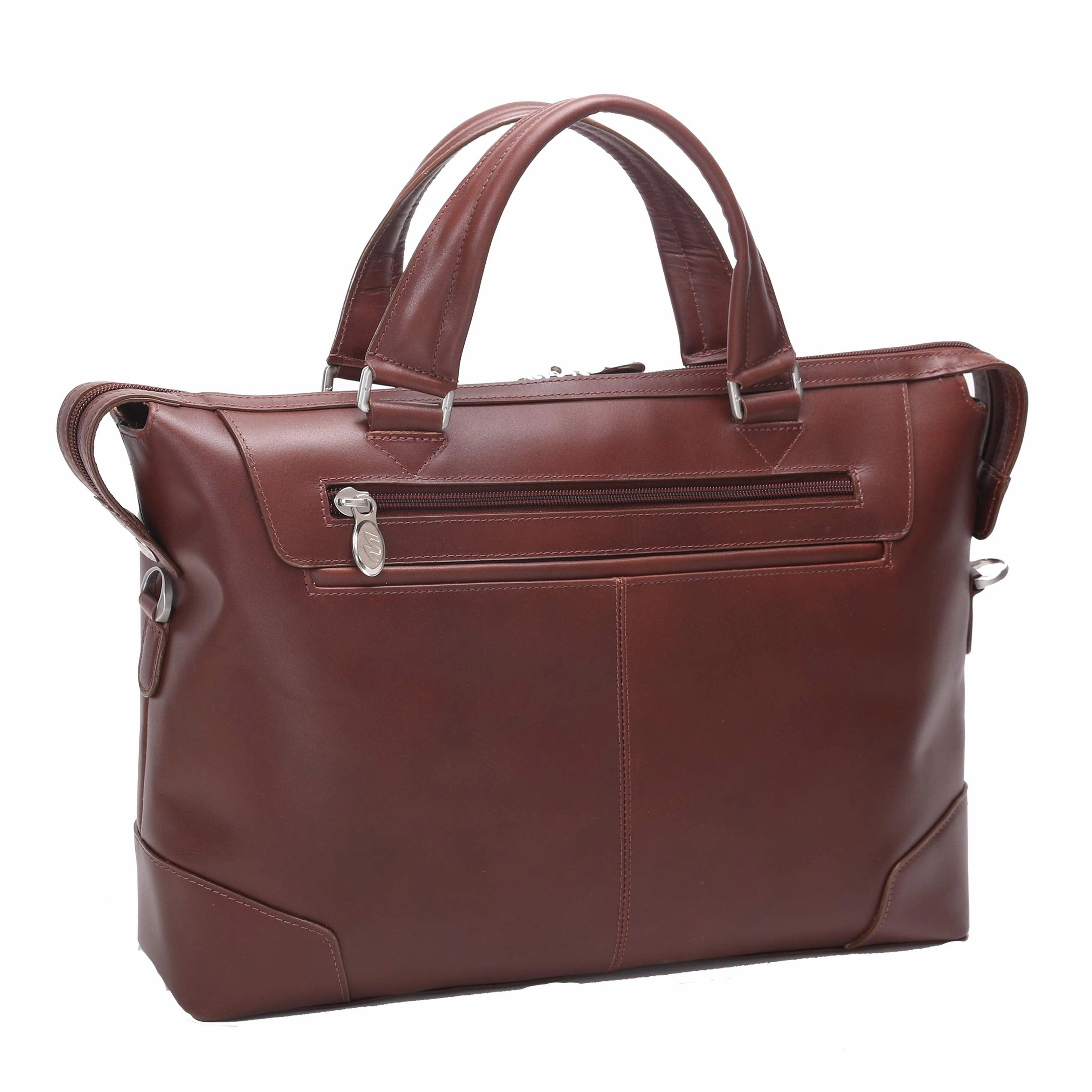 McKlein USA R Series Arcadia 17" Leather Slim Laptop Briefcase