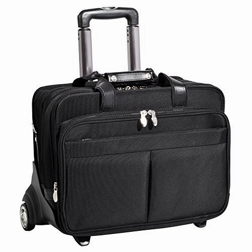 McKlein USA Roosevelt 17" Nylon Wheeled Laptop Briefcase w/ Removable Sleeve