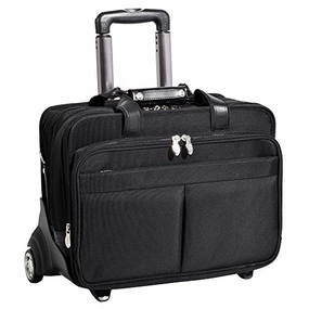 McKlein USA Roosevelt 17" Nylon Wheeled Laptop Briefcase w/ Removable Sleeve