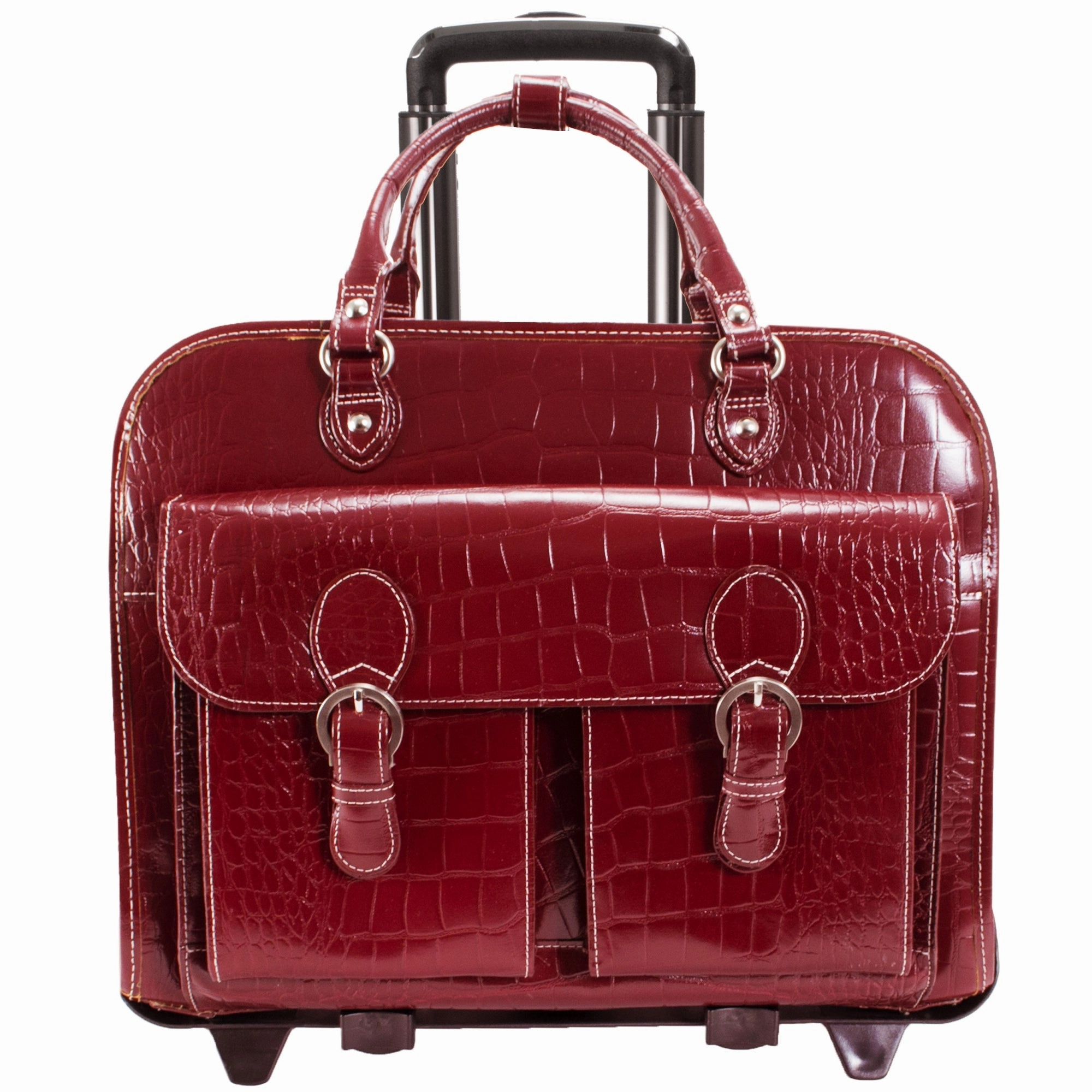 McKlein USA San Martino 14" Leather Ladies' Wheeled Laptop Briefcase