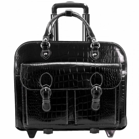 McKlein USA San Martino 14" Leather Ladies' Wheeled Laptop Briefcase