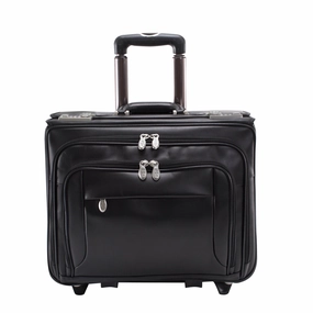 McKlein USA Sheridan 15.4" Leather Wheeled Catalog Briefcase