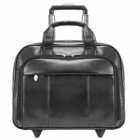 McKlein USA Soho 15.6" Leather Wheeled Laptop Briefcase