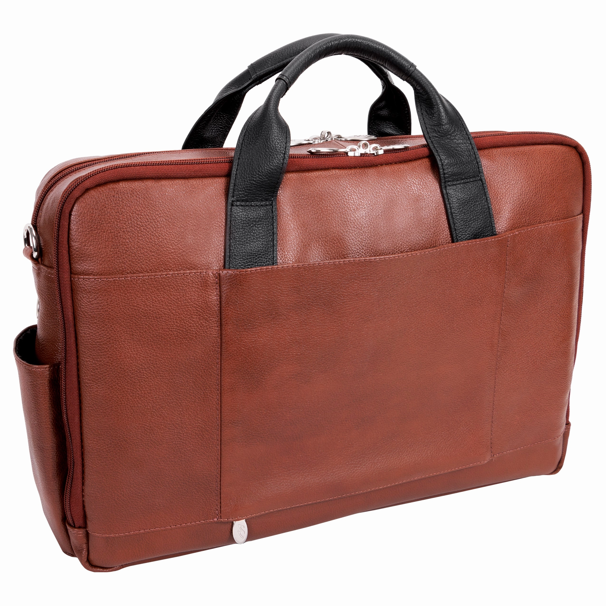 McKlein USA Southport 17" Leather Two-Tone Dual-Compartment Laptop & Tablet Briefcase