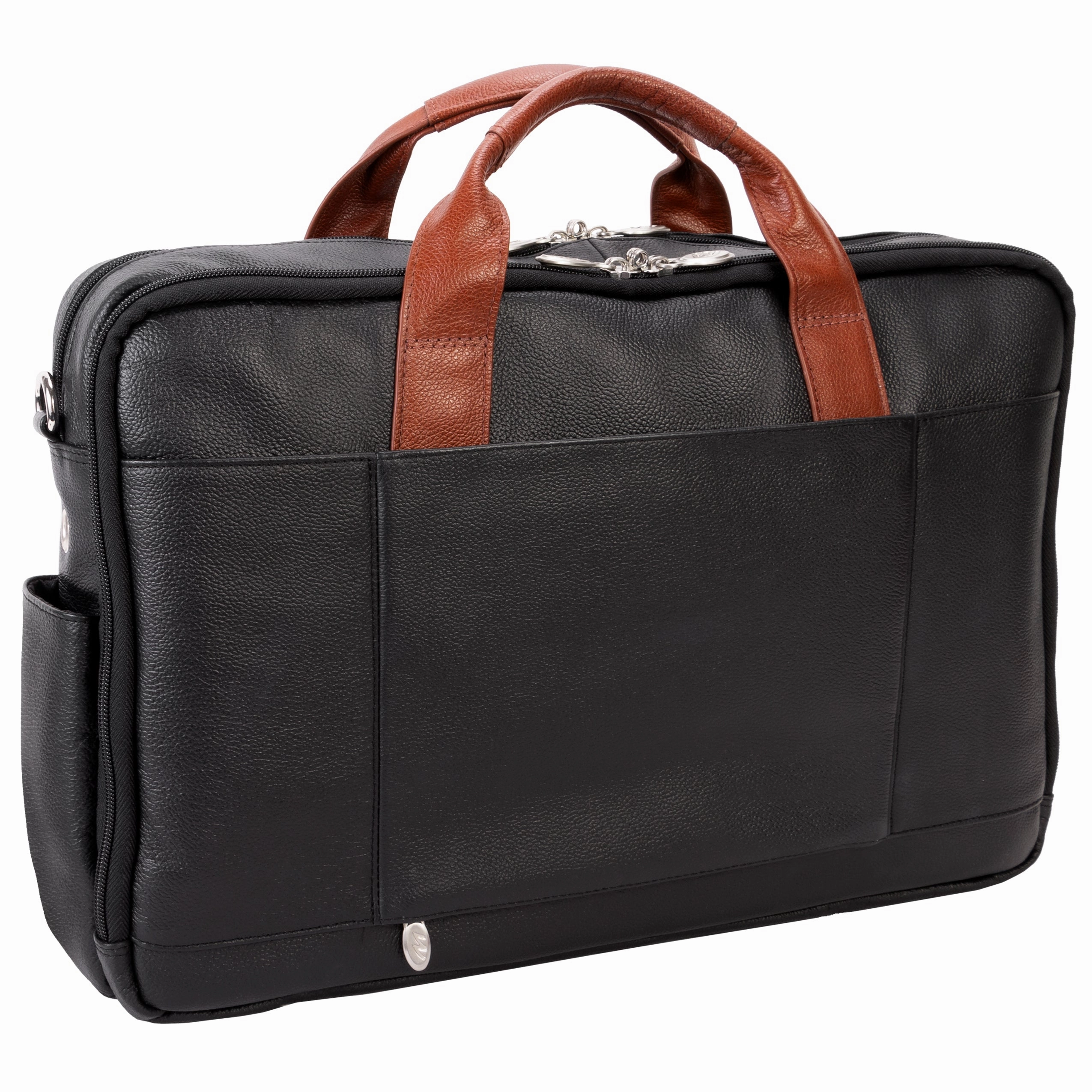McKlein USA Southport 17" Leather Two-Tone Dual-Compartment Laptop & Tablet Briefcase