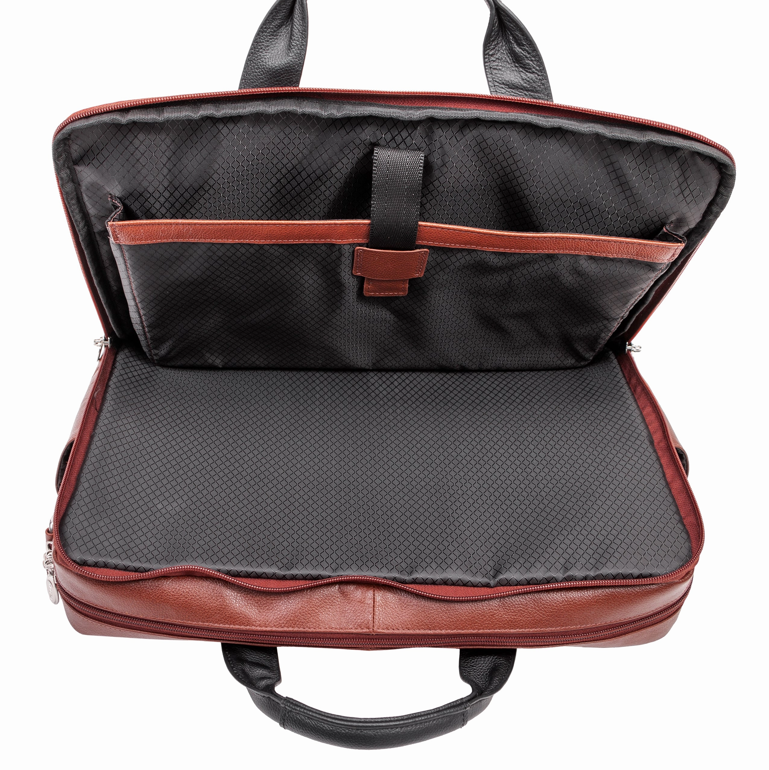McKlein USA Southport 17" Leather Two-Tone Dual-Compartment Laptop & Tablet Briefcase