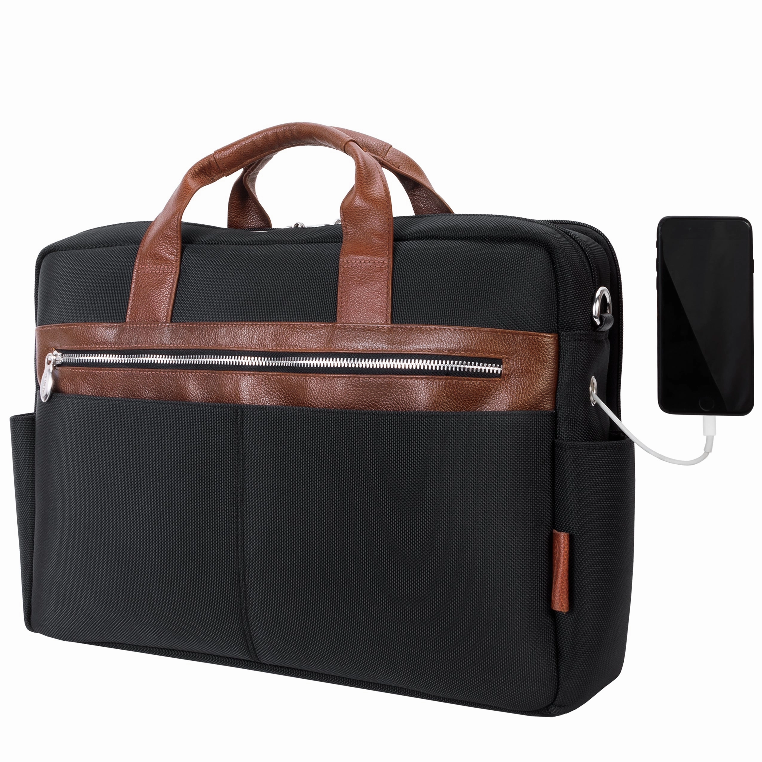 McKlein USA Southport 17" Nylon Two-Tone Dual-Compartment Laptop & Tablet Briefcase