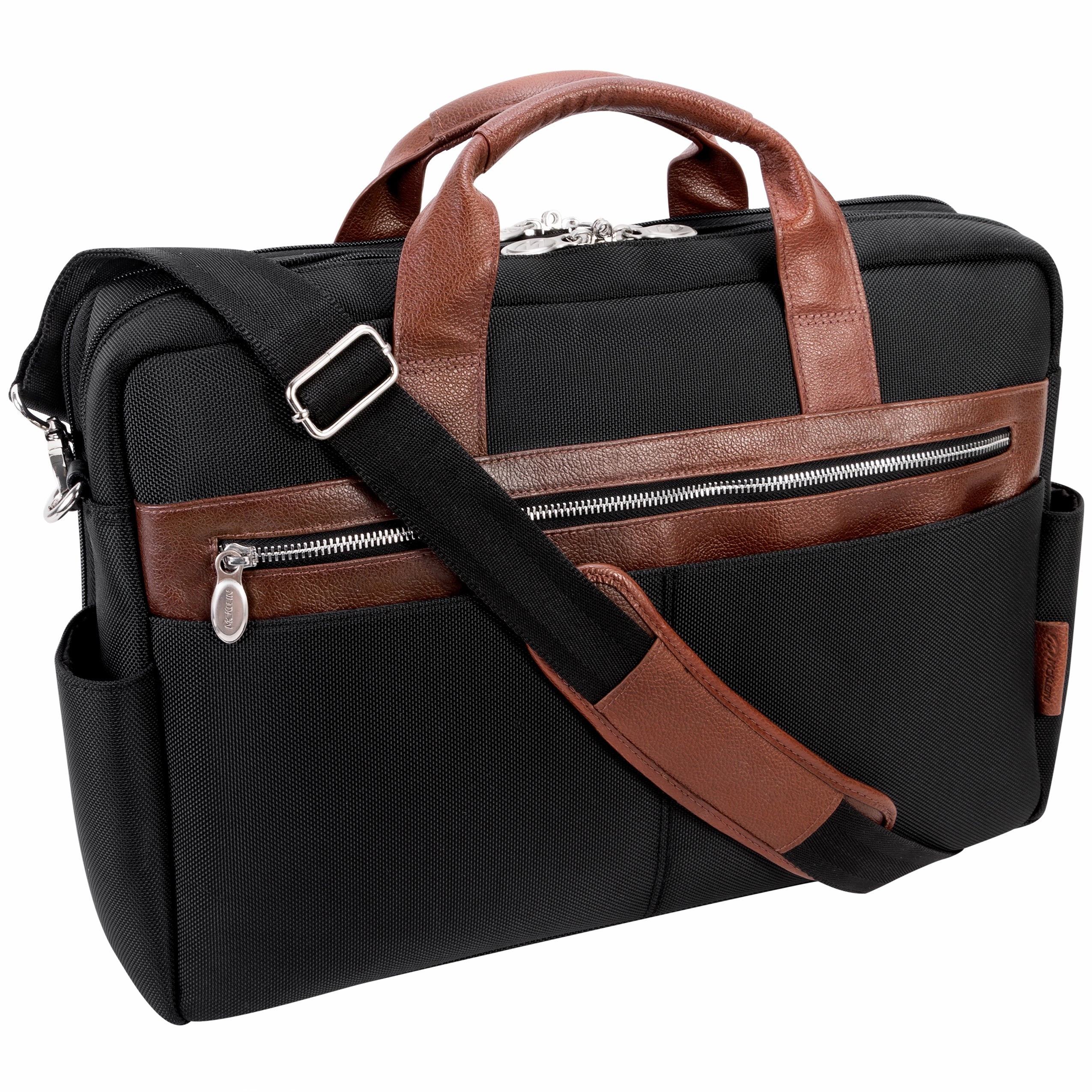 McKlein USA Southport 17" Nylon Two-Tone Dual-Compartment Laptop & Tablet Briefcase
