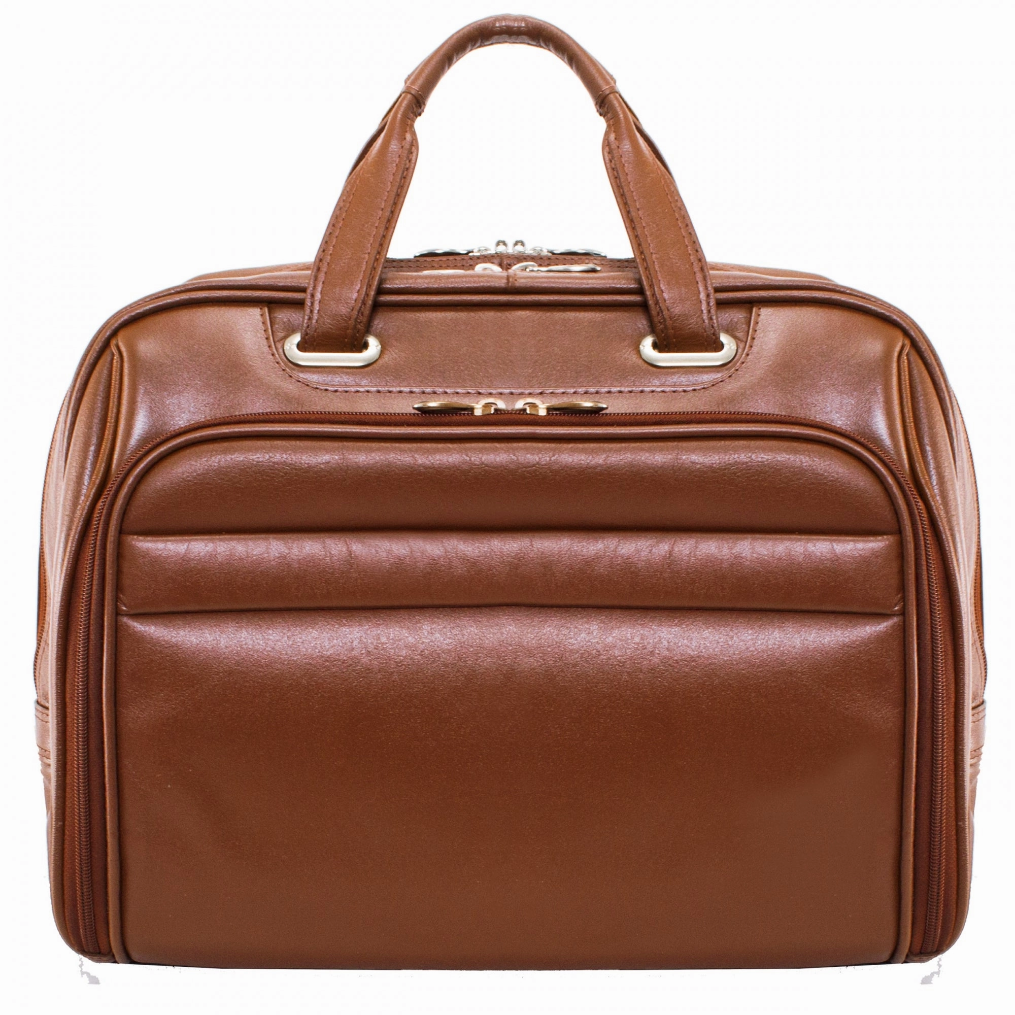 McKlein USA Springfield 15.4" Leather Double Compartment Laptop Briefcase